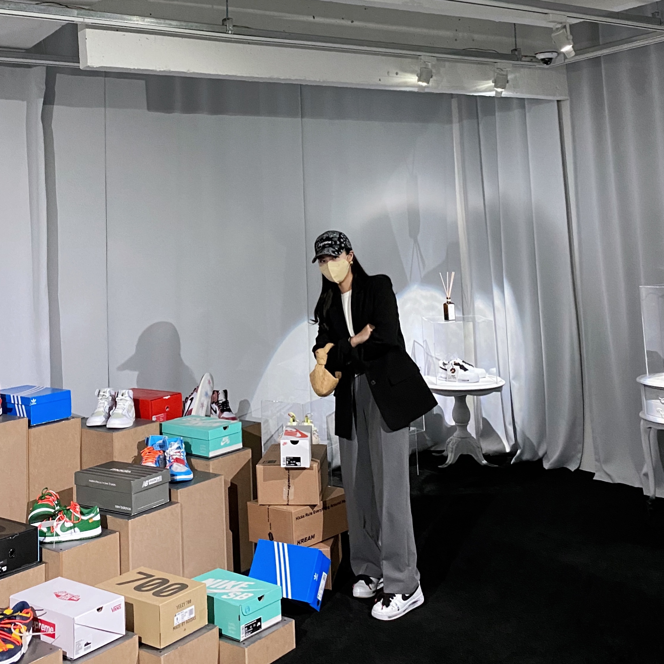 Nike x Peaceminusone Air Force 1 Low Para-Noise 2.0, Supreme Bandana Camp Cap Black - 21SS 착용 스타일 - 2