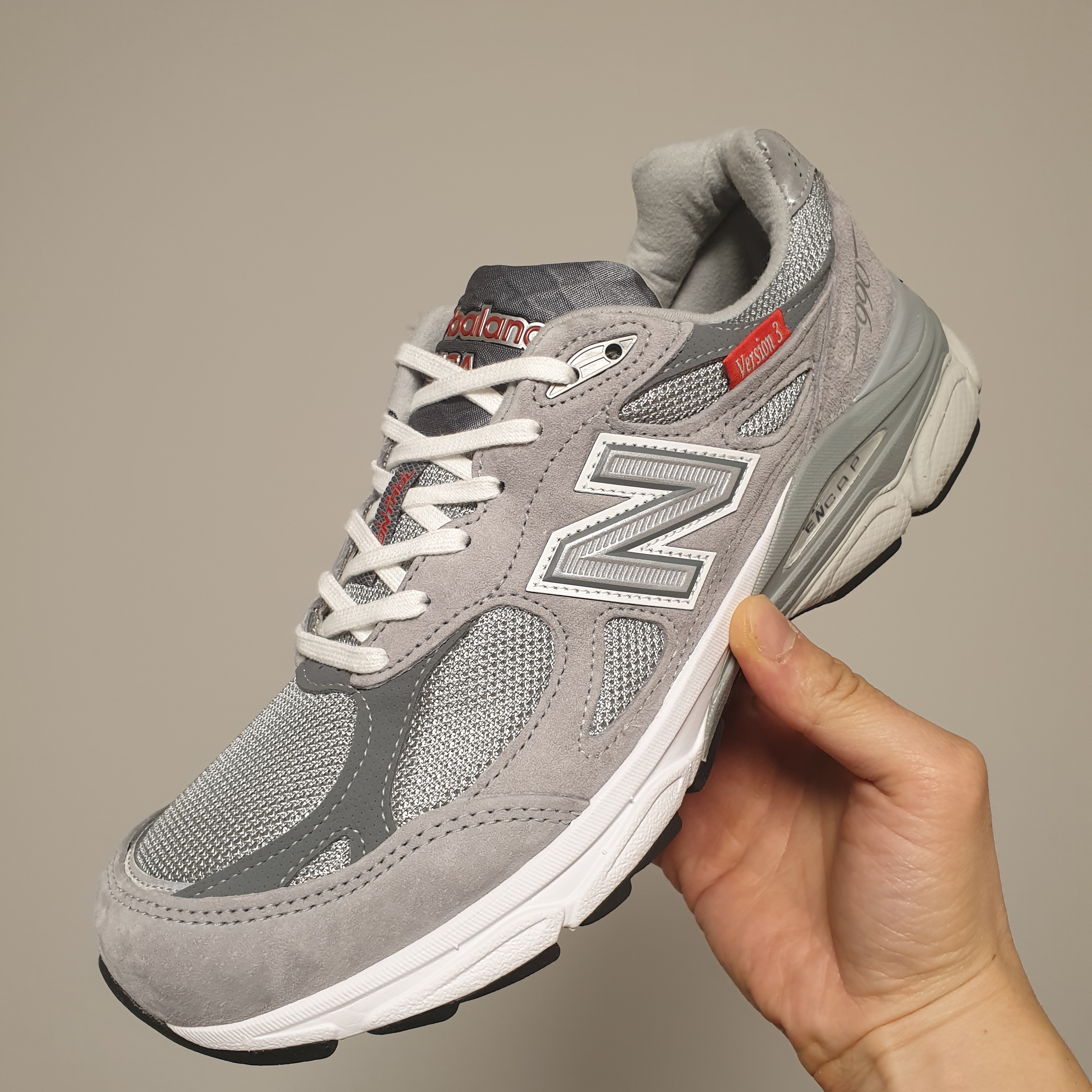 New Balance 990vs3 Made in USA Grey - D Standard 착용 스타일 - 1