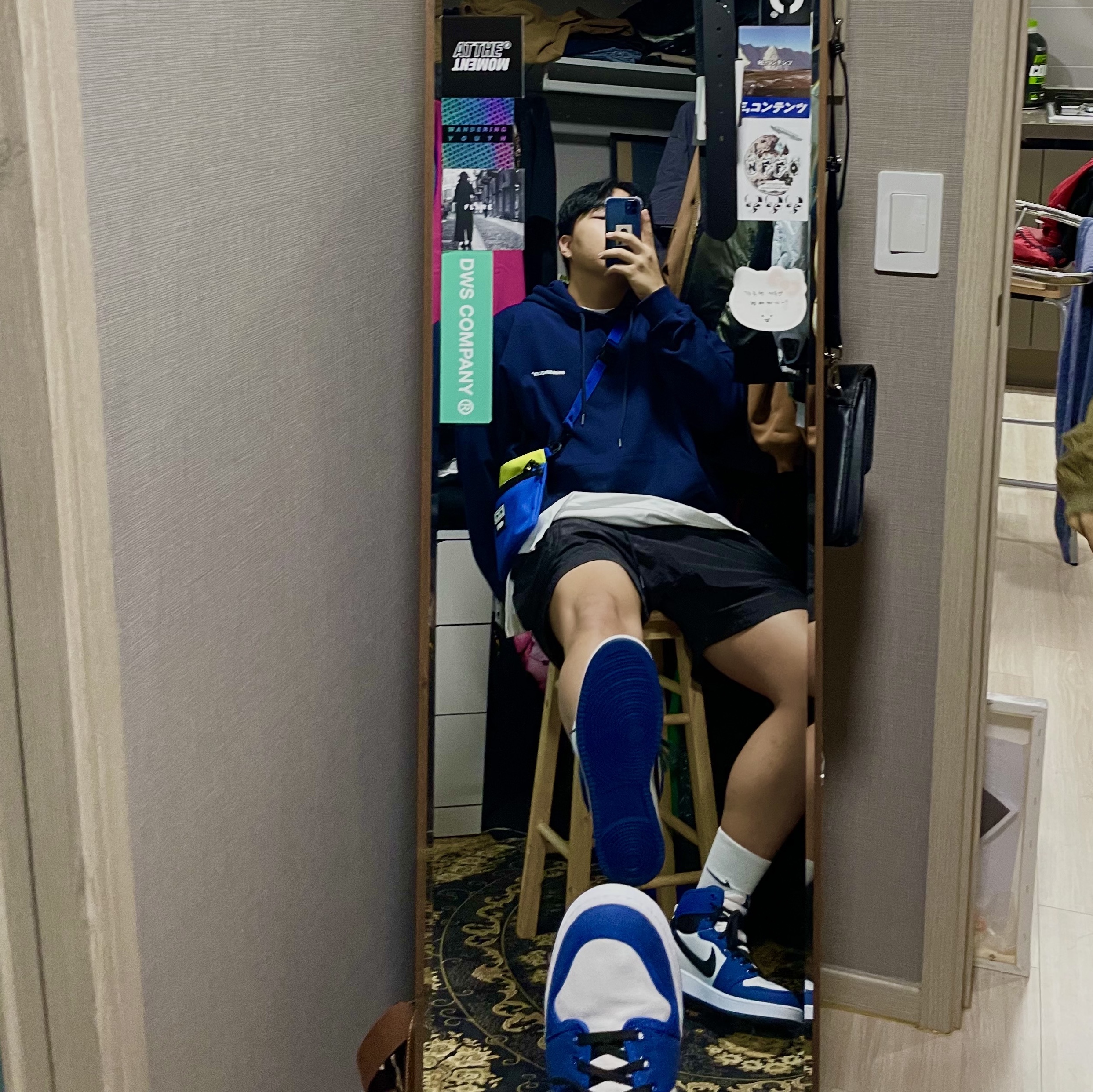 Jordan 1 KO Storm Blue 착용 스타일