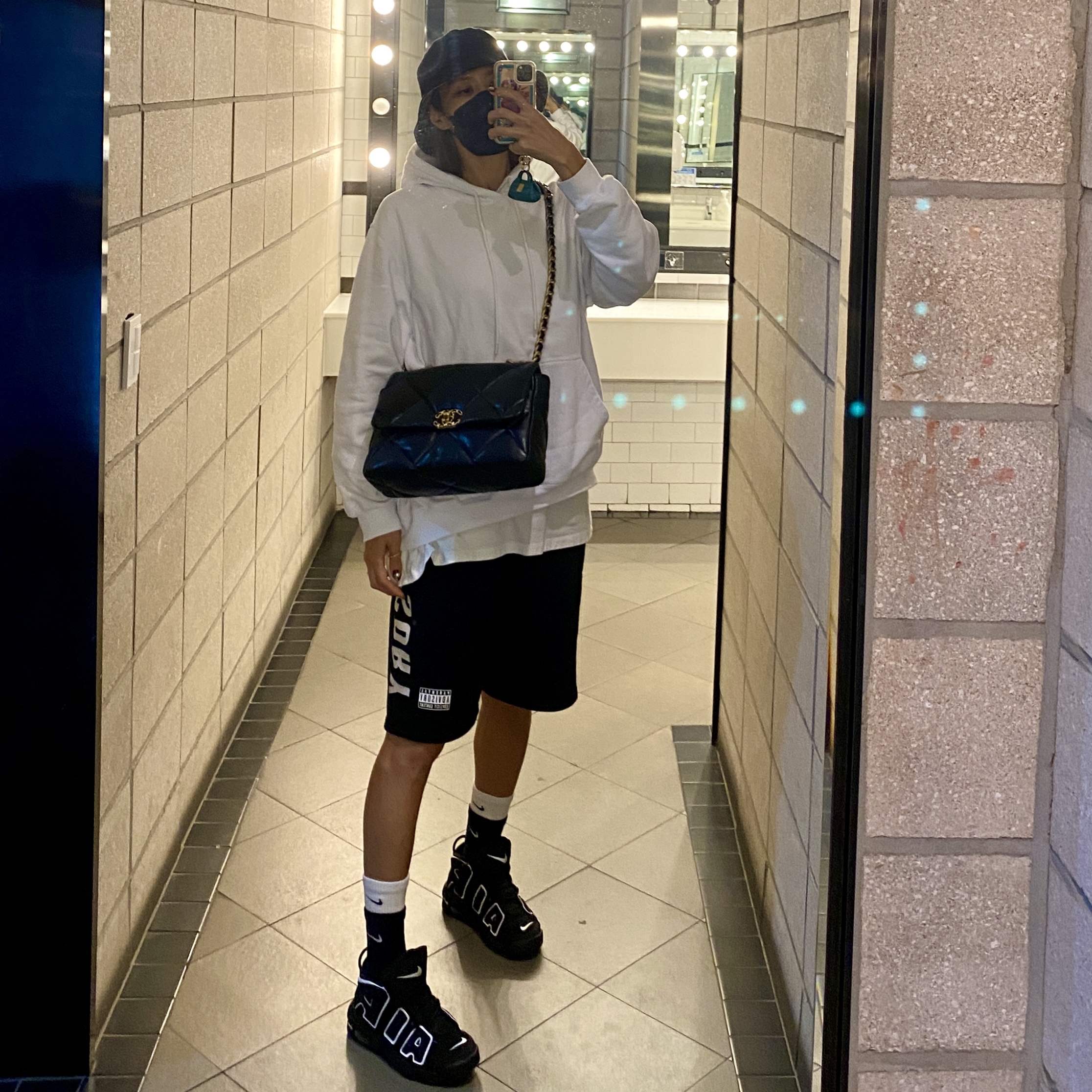Nike Air More Uptempo Black White 2020 착용 스타일