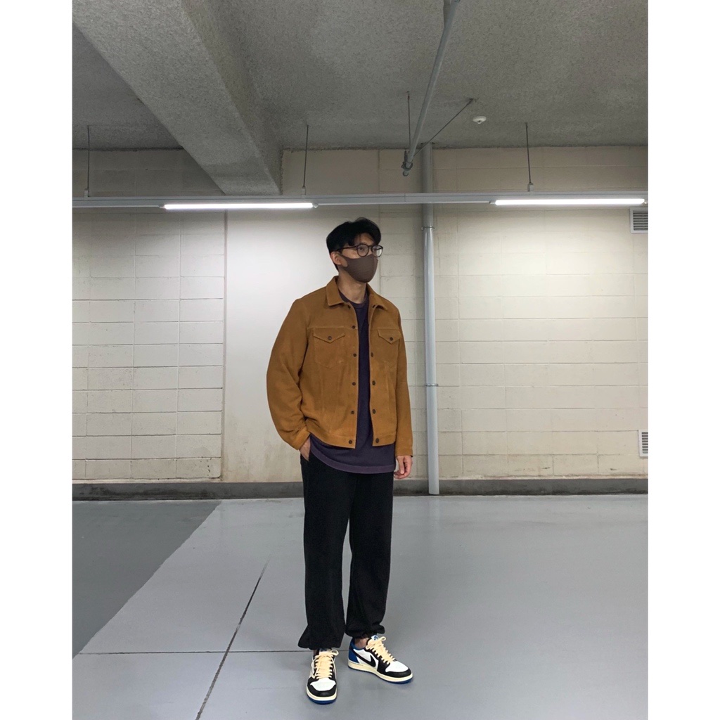 Jordan 1 x Travis Scott x Fragment Retro Low OG SP Military Blue 착용 스타일