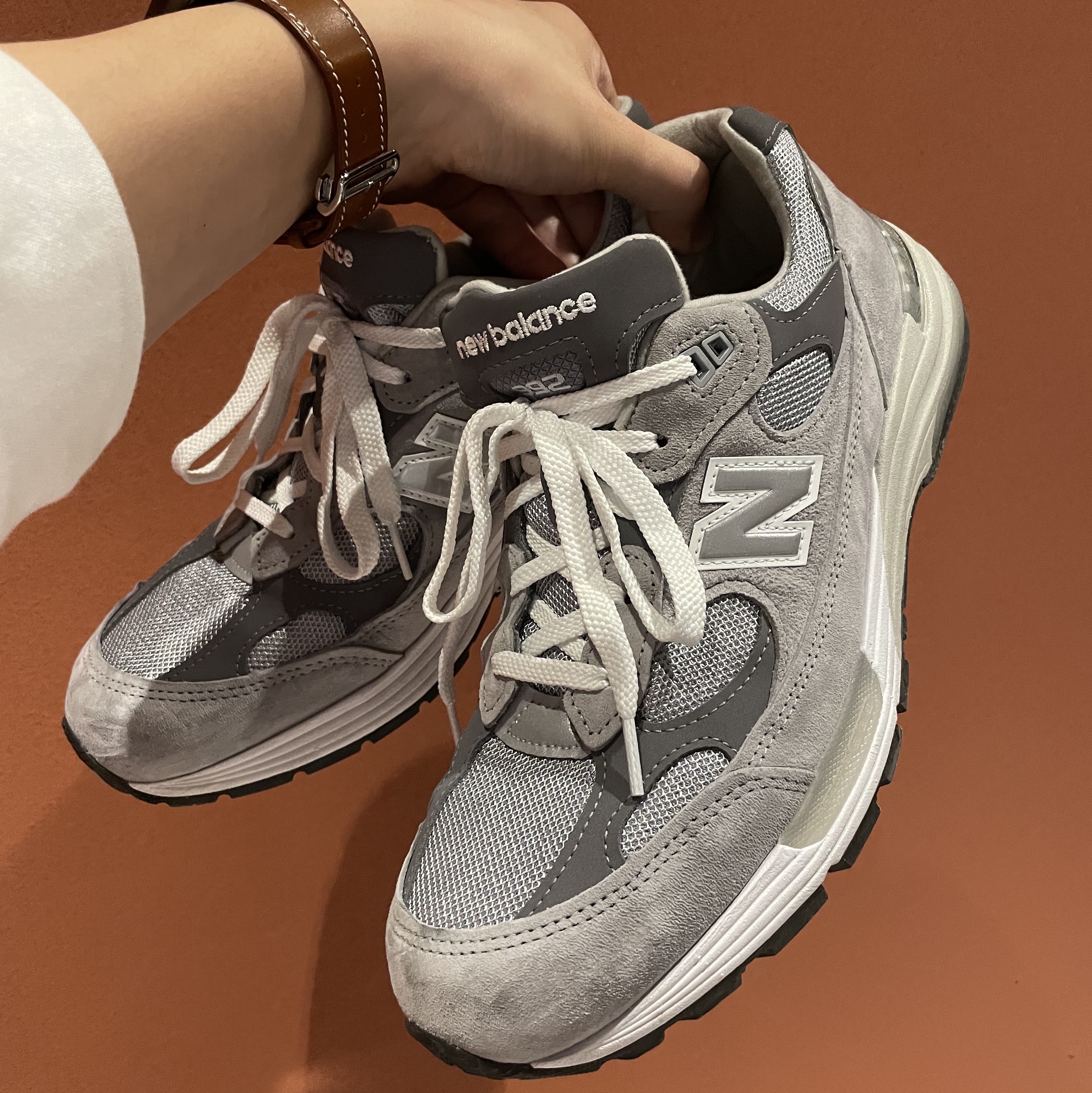 New Balance 992 Made in USA Grey - D Standard 착용 스타일