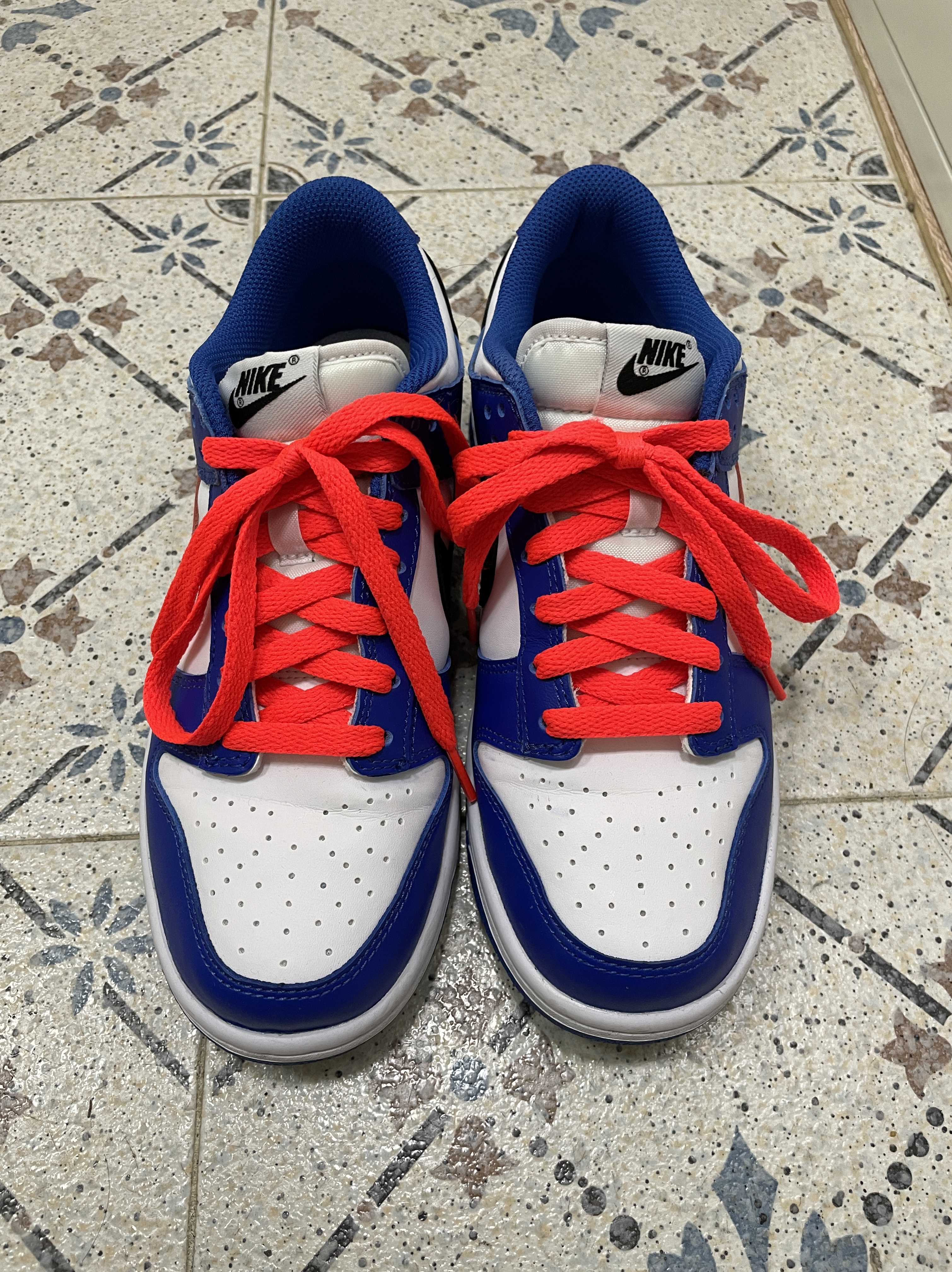 (GS) Nike Dunk Low Bright Crimson Game Royal ์ฐฉ์ฉ ์คํ์ผ