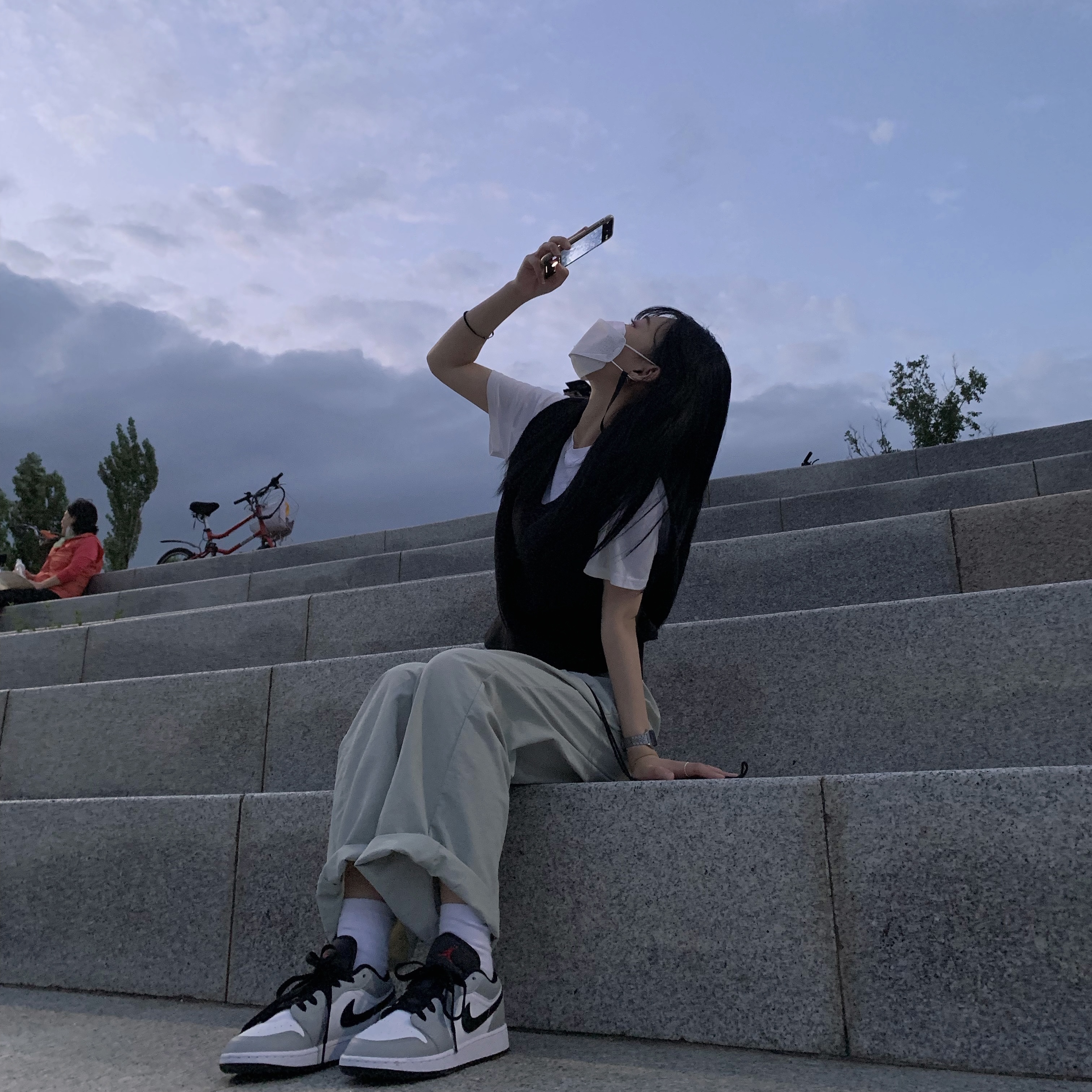 (GS) Jordan 1 Low Light Smoke Grey 착용 스타일