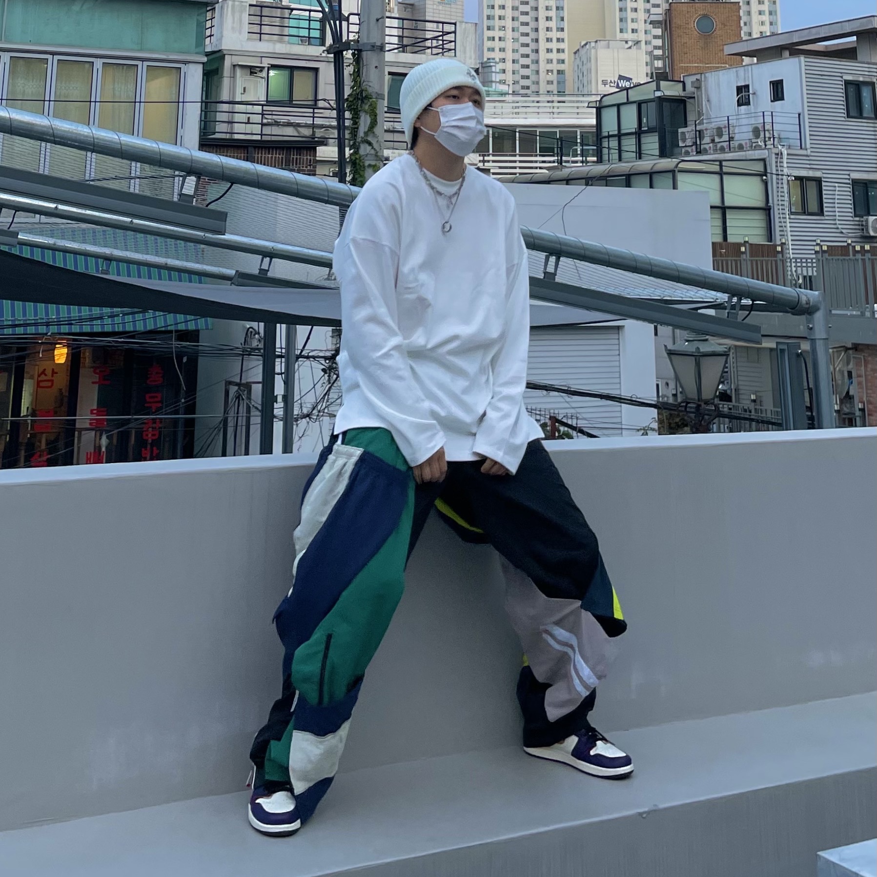 Nike x Ambush Dunk High Black, Nike NRG DH Pants Regency Purple 착용 스타일