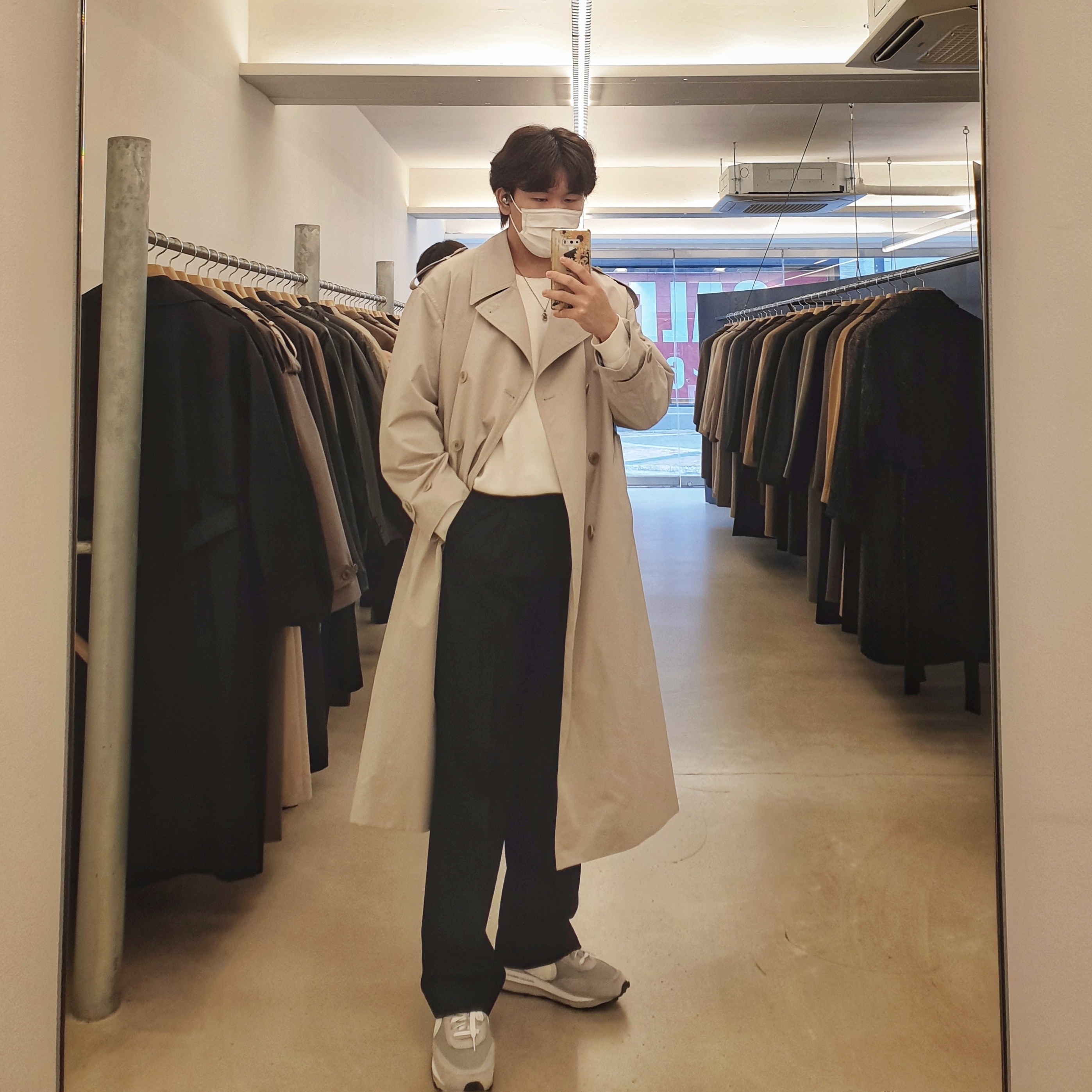 Nike x Sacai x Fragment LDWaffle Light Smoke Grey 착용 스타일 - 1