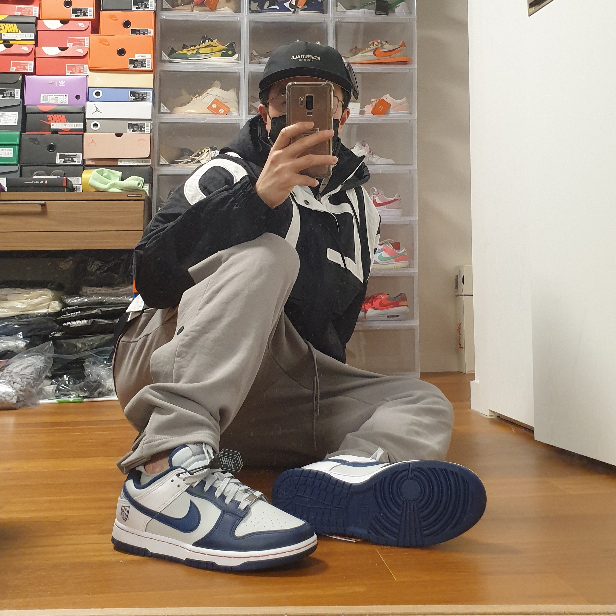 Nike x NBA Dunk Low Retro EMB Nets, (W) Nike x Ambush NBA Collection Nets Jacket - Asia 착용 스타일 - 2