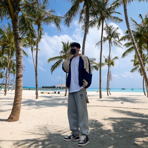 Nike x Travis Scott SB Dunk Low, Nike x Stussy NRG ZR Fleece Pants Heather Grey - US/EU 착용 스타일