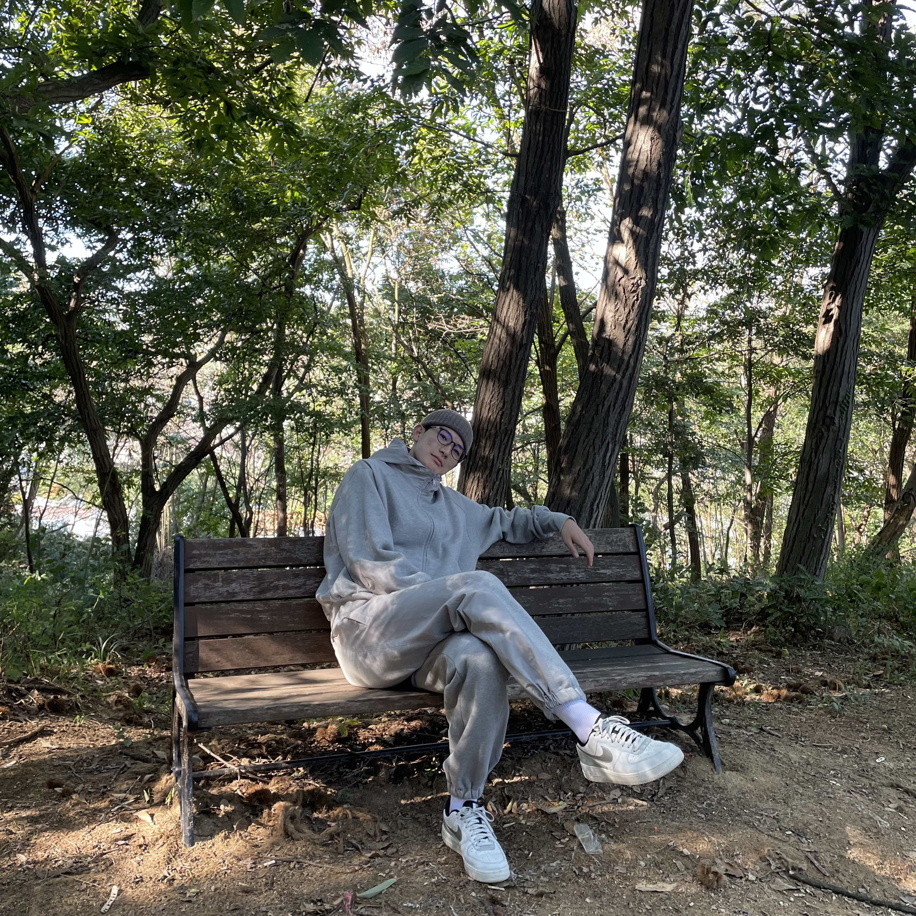 Supreme Overdyed Beanie Grey - 21SS 착용 스타일