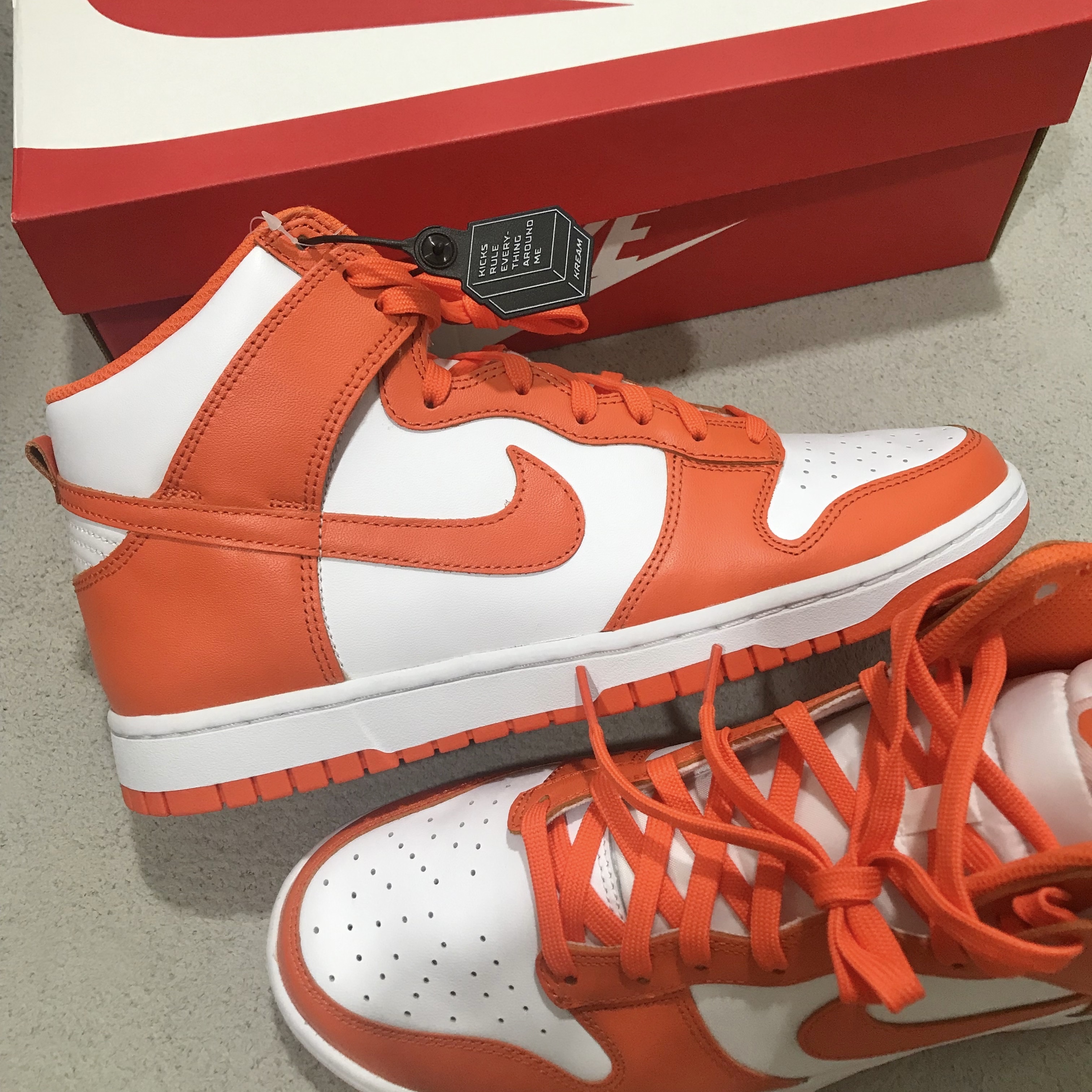 Nike Dunk High Retro Orange Blaze 착용 스타일 - 3