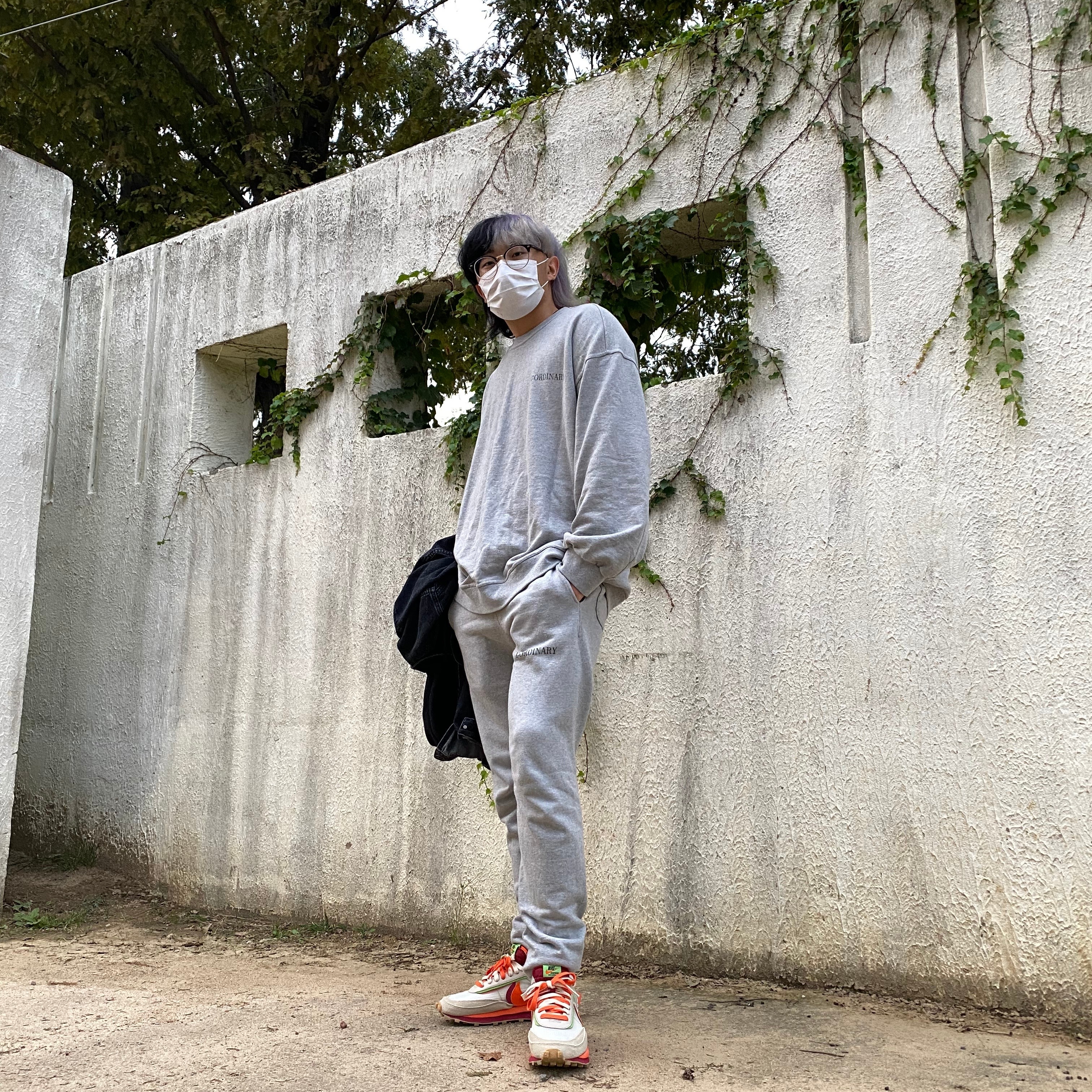 Nike x Sacai x Clot LDWaffle Orange Blaze 착용 스타일 - 1