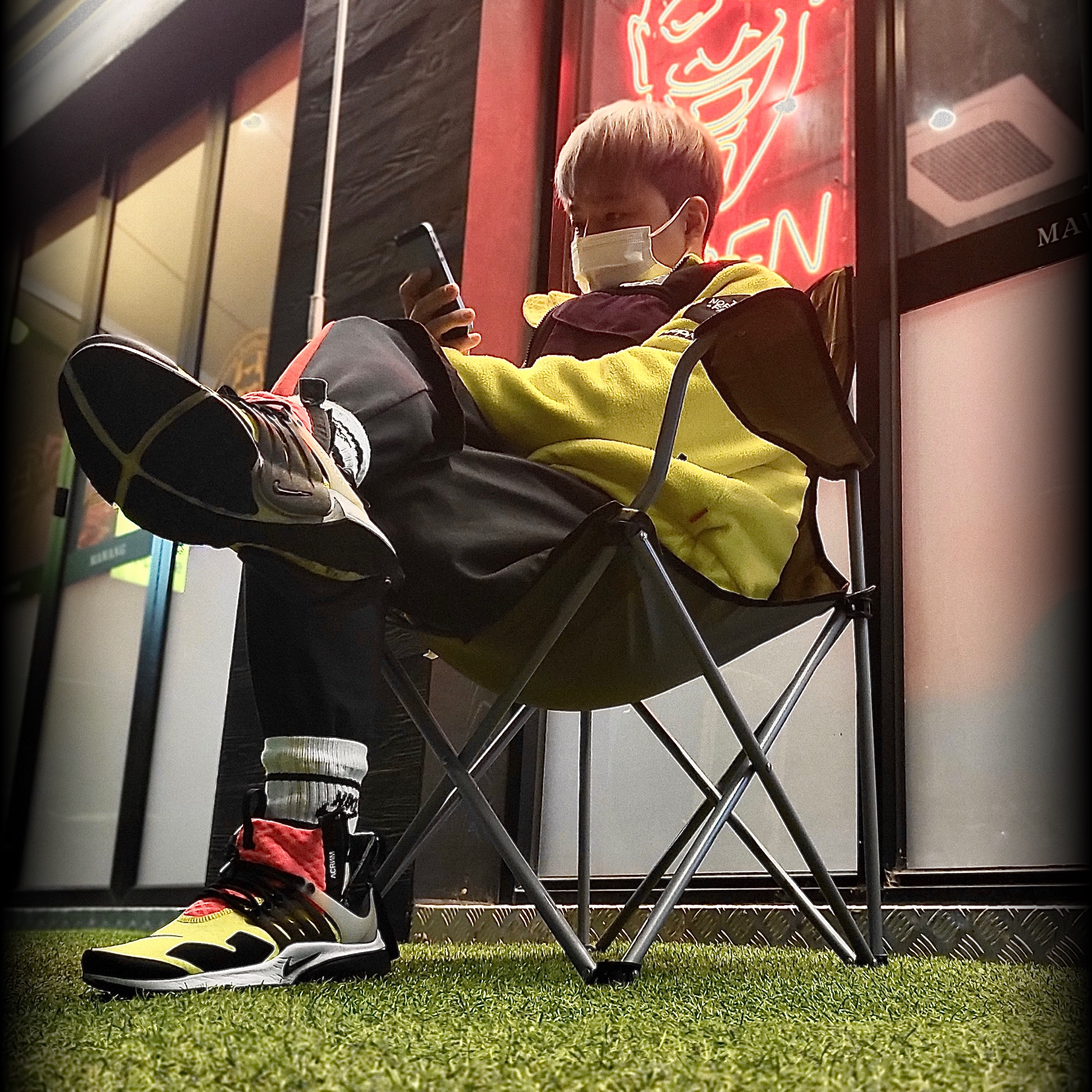 Nike x Acronym Air Presto Mid Multi-Color, Supreme x The North Face Expedition Fleece Jacket Sulphur - 18FW 착용 스타일