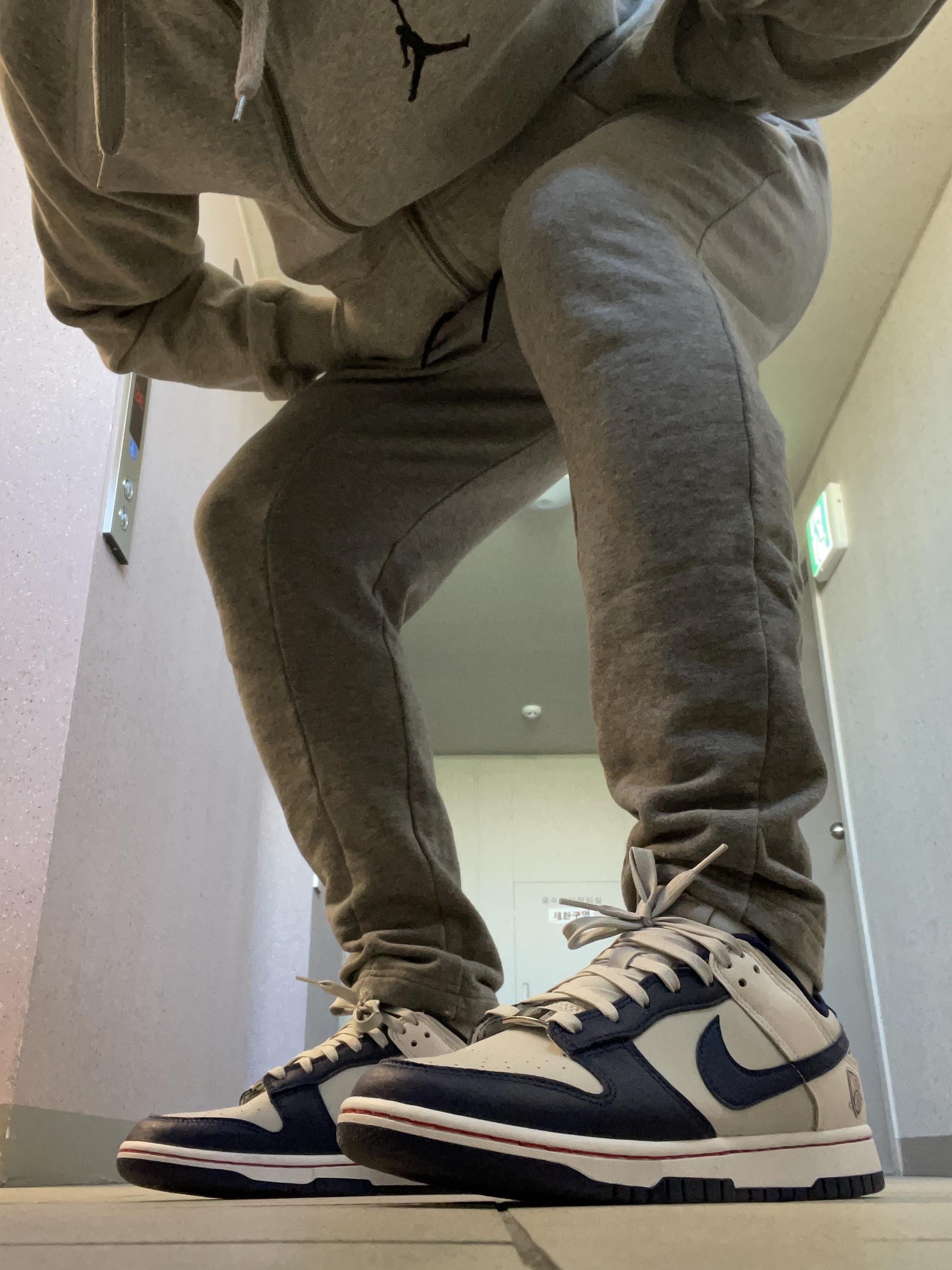 Nike x NBA Dunk Low Retro EMB Nets 착용 스타일