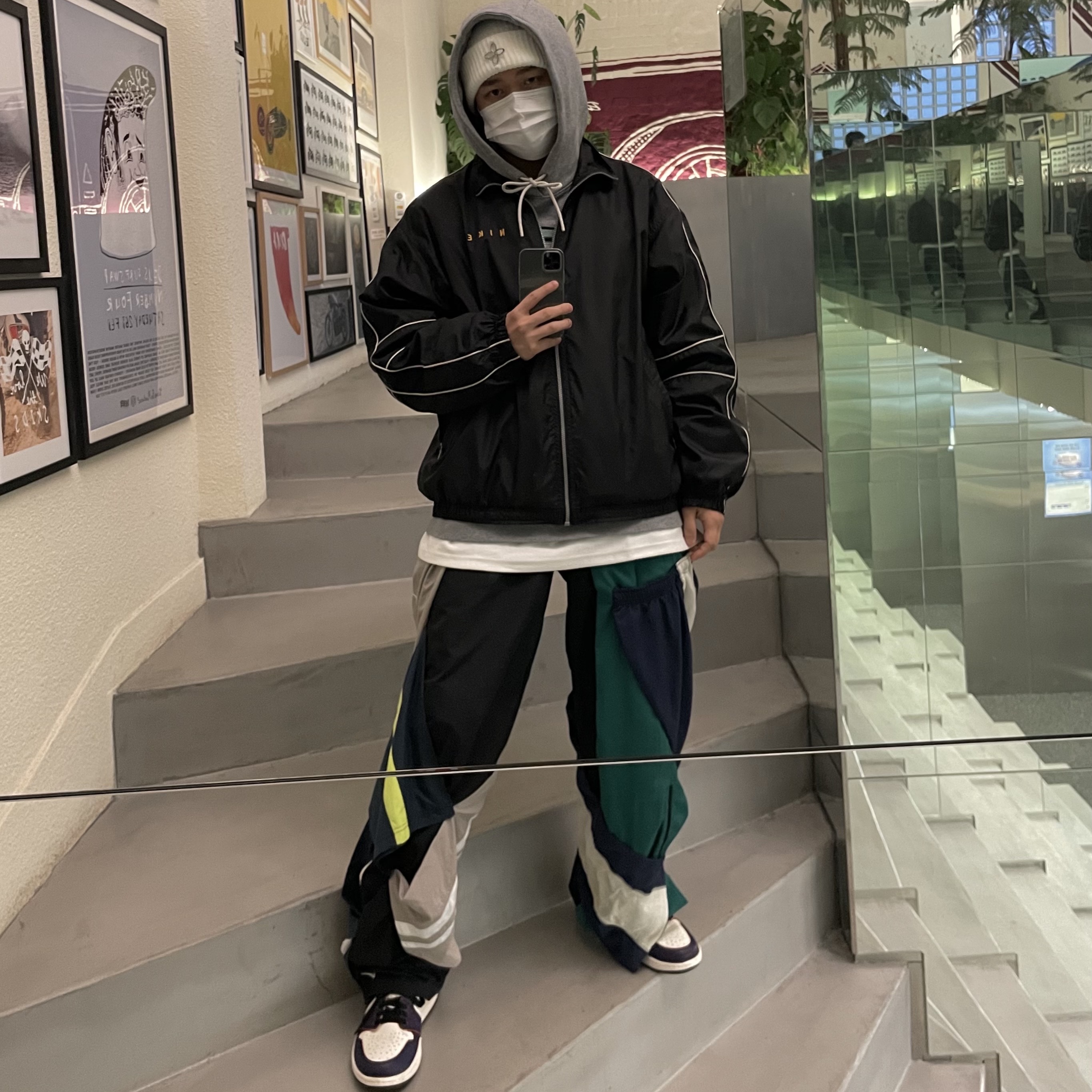 Nike x Ambush Dunk High Black, Nike NRG DH Pants Regency Purple 착용 스타일