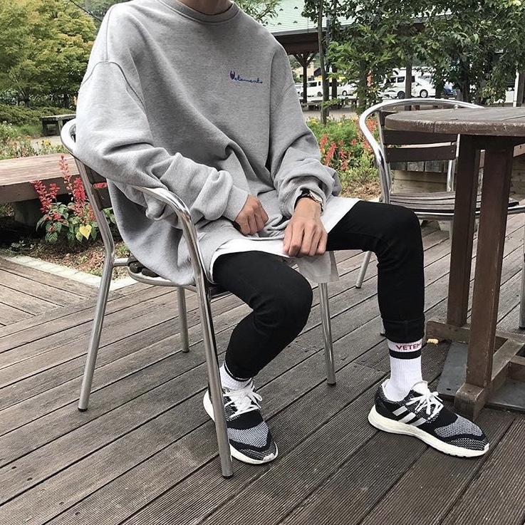 Y-3 Pureboost ZG Knit Core Black 착용 스타일