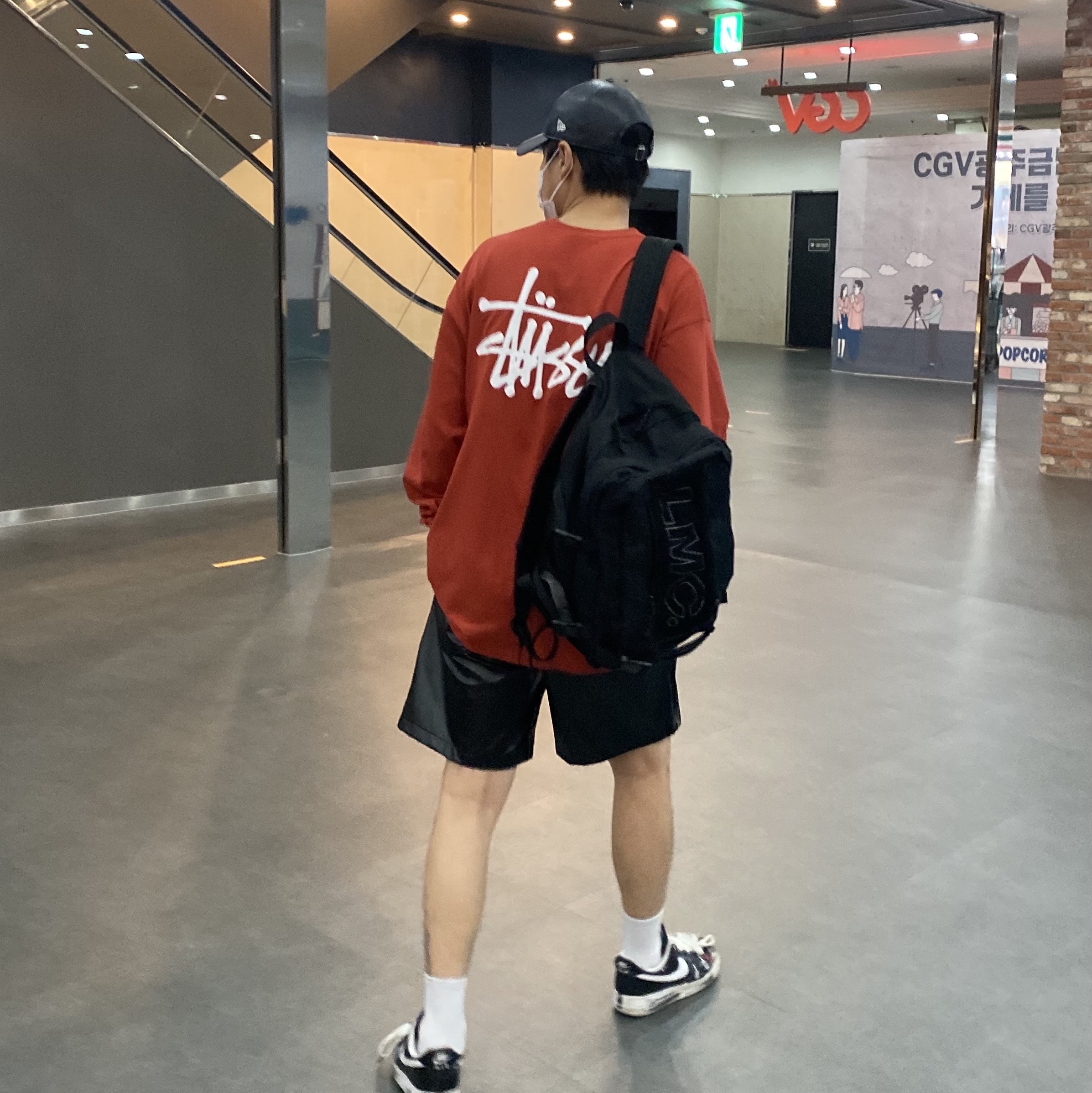 Nike x Peaceminusone Air Force 1 Low Para-Noise, Stussy Basic Stussy LS T-Shirt Black 2021 착용 스타일