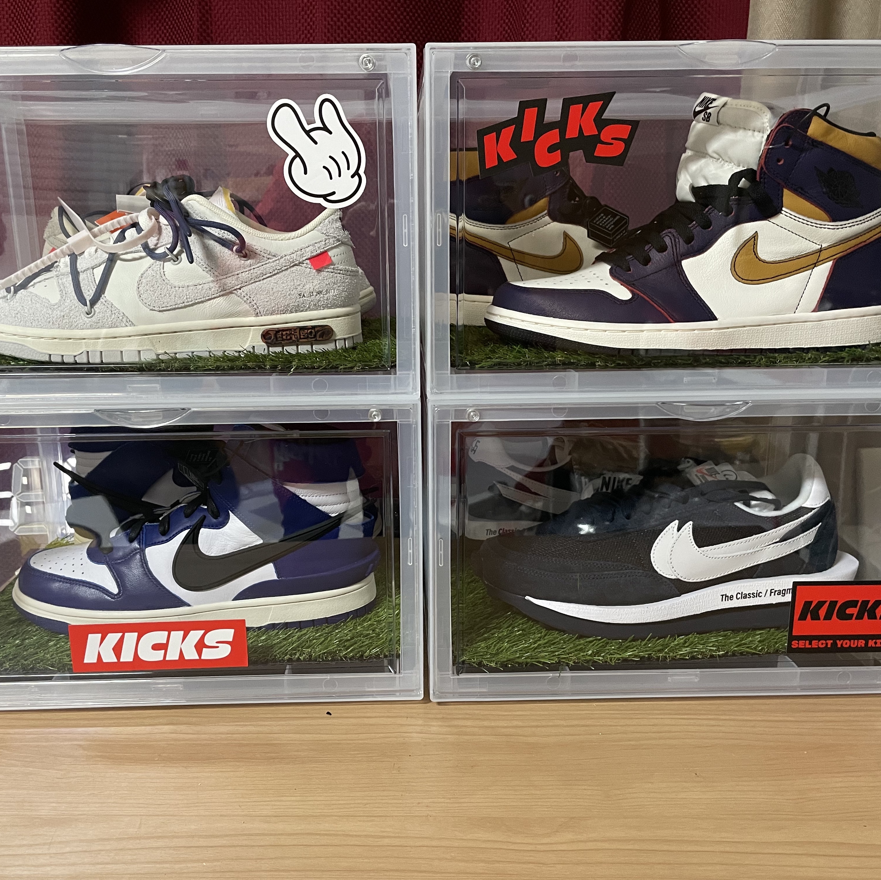 Nike x Ambush Dunk High Deep Royal Blue, Nike x Off-White Dunk Low The 50 - Lot 18 착용 스타일
