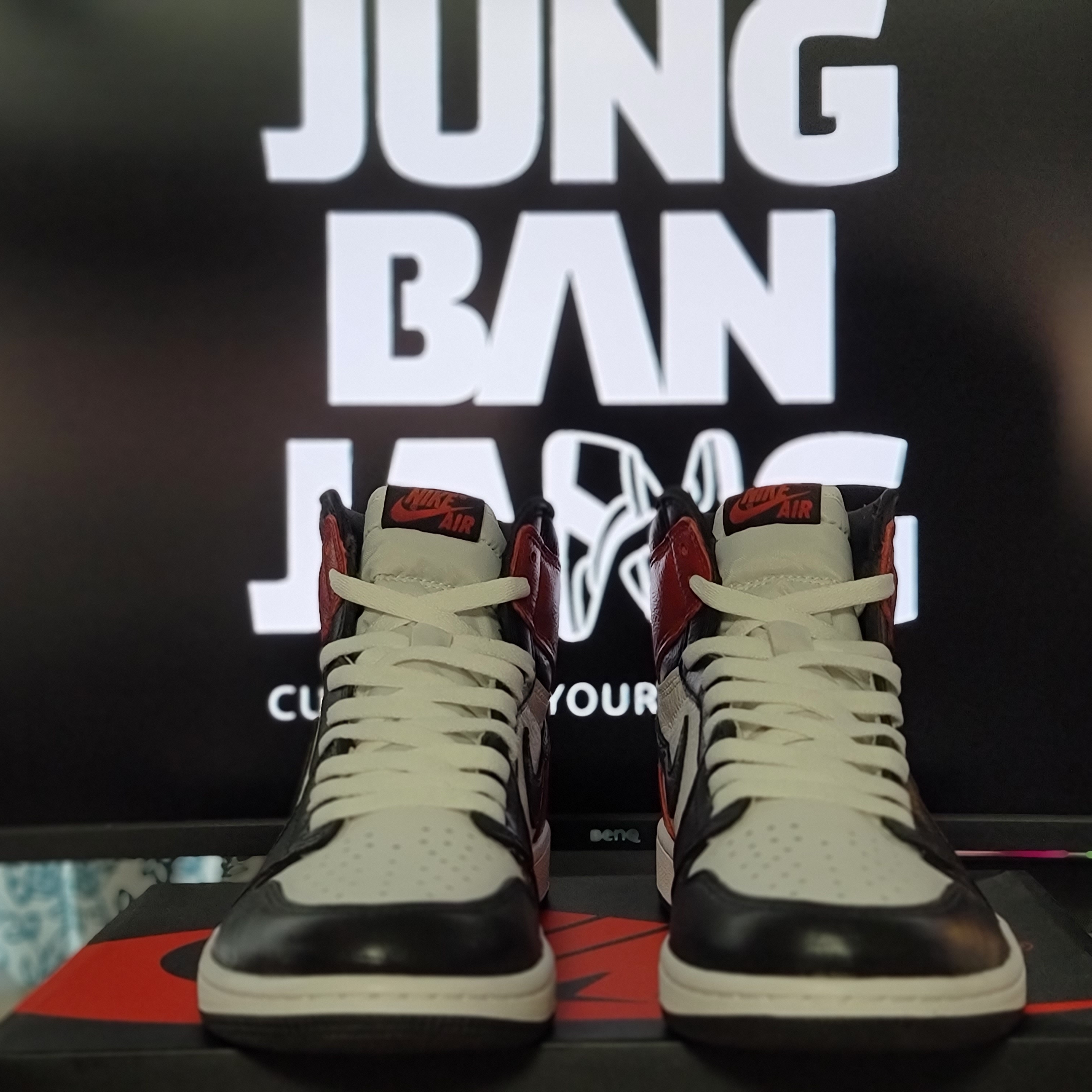 Jordan 1 Retro High OG Light Fusion Red 착용 스타일 - 1