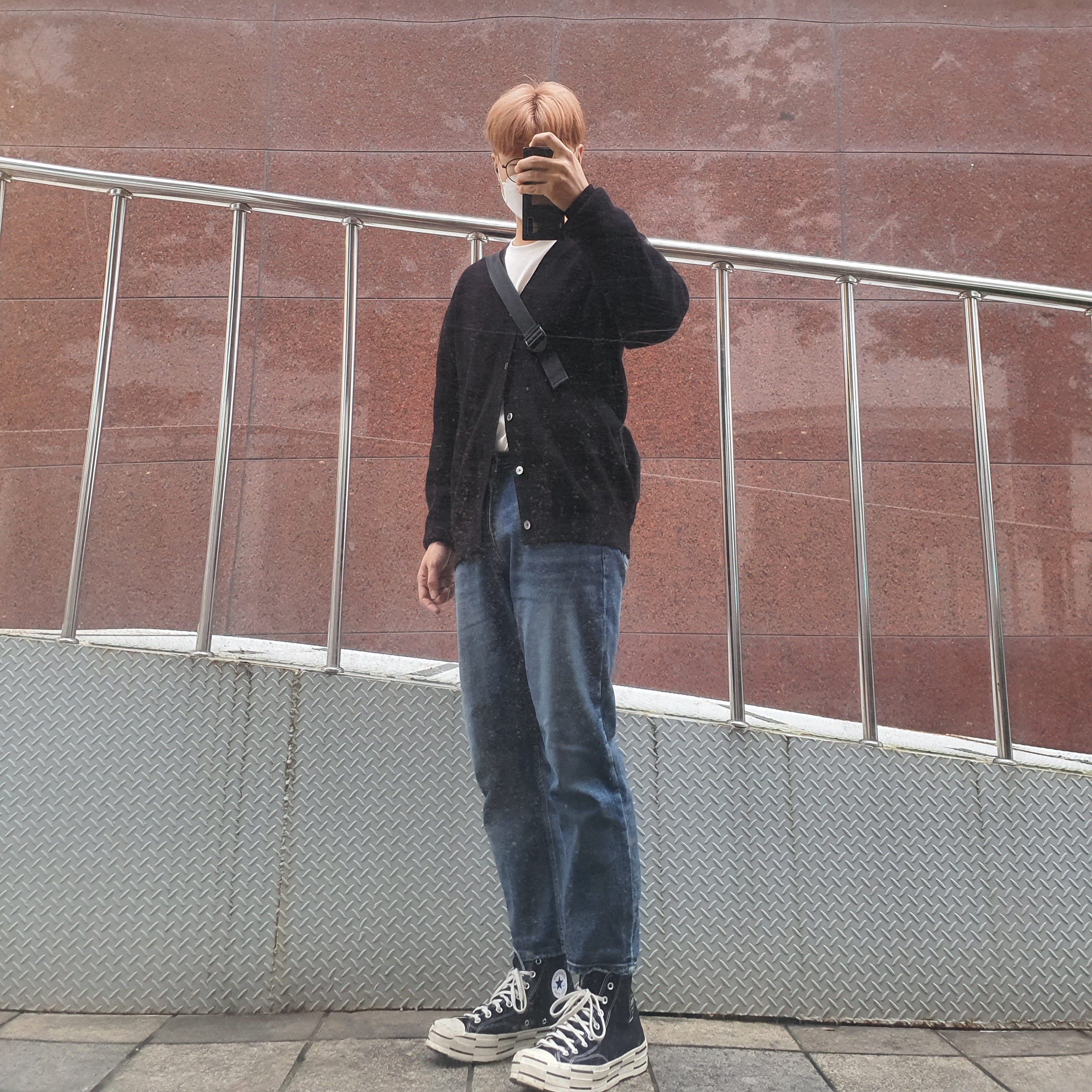 Converse x Brain Dead Chuck 70 Hi Black 착용 스타일
