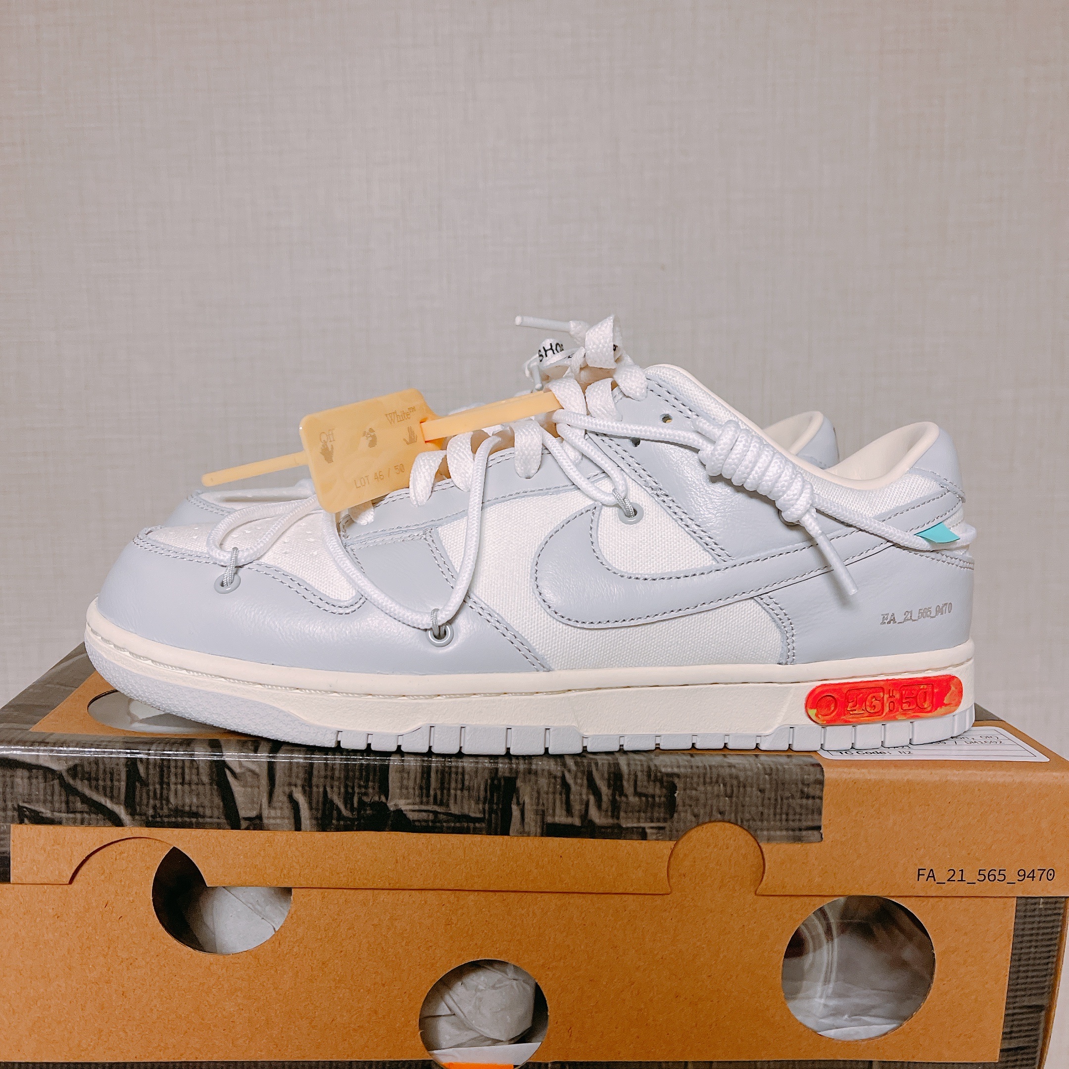 Nike x Off-White Dunk Low The 50 - Lot 46 착용 스타일 - 2