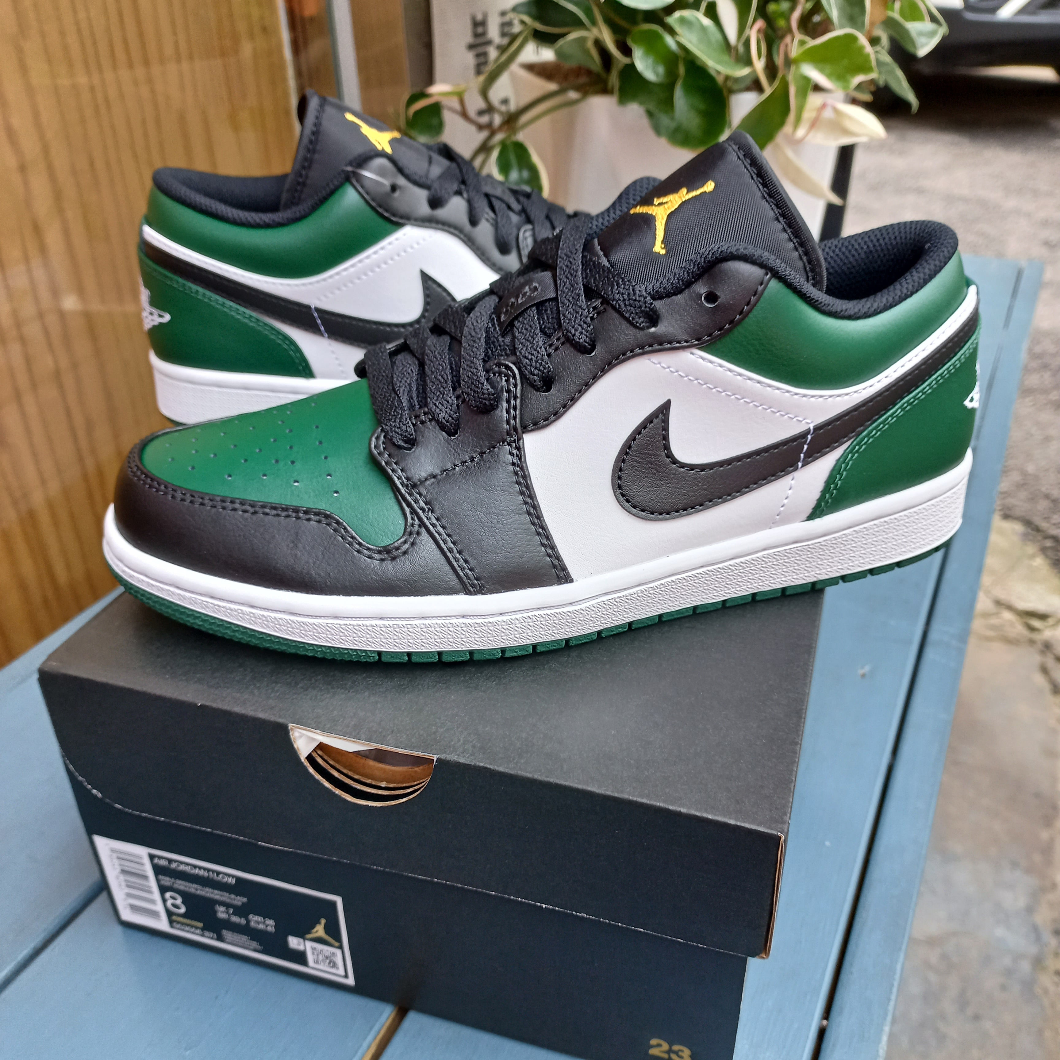 Jordan 1 Low Green Toe 착용 스타일 - 2
