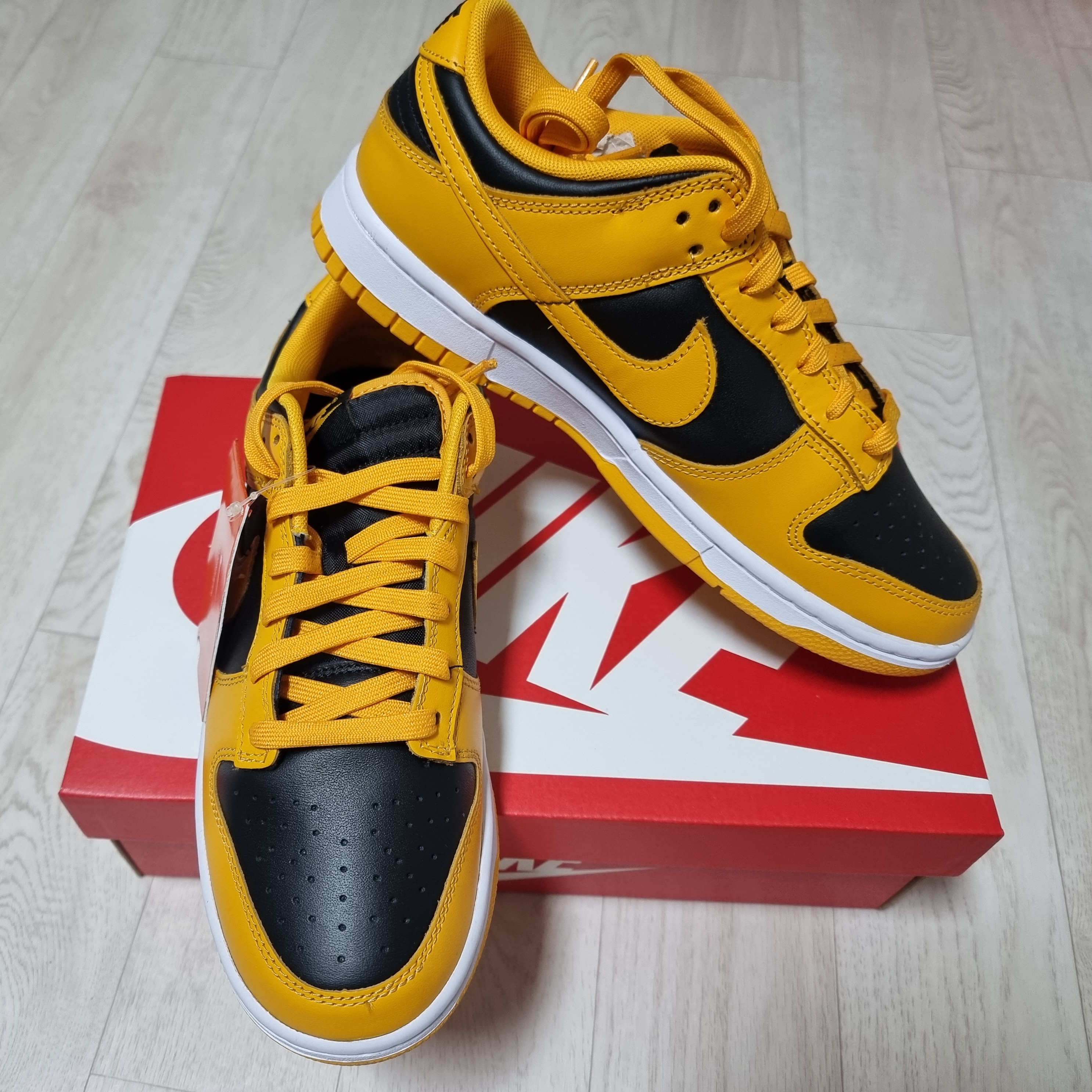 Nike Dunk Low Retro Championship Goldenrod 착용 스타일