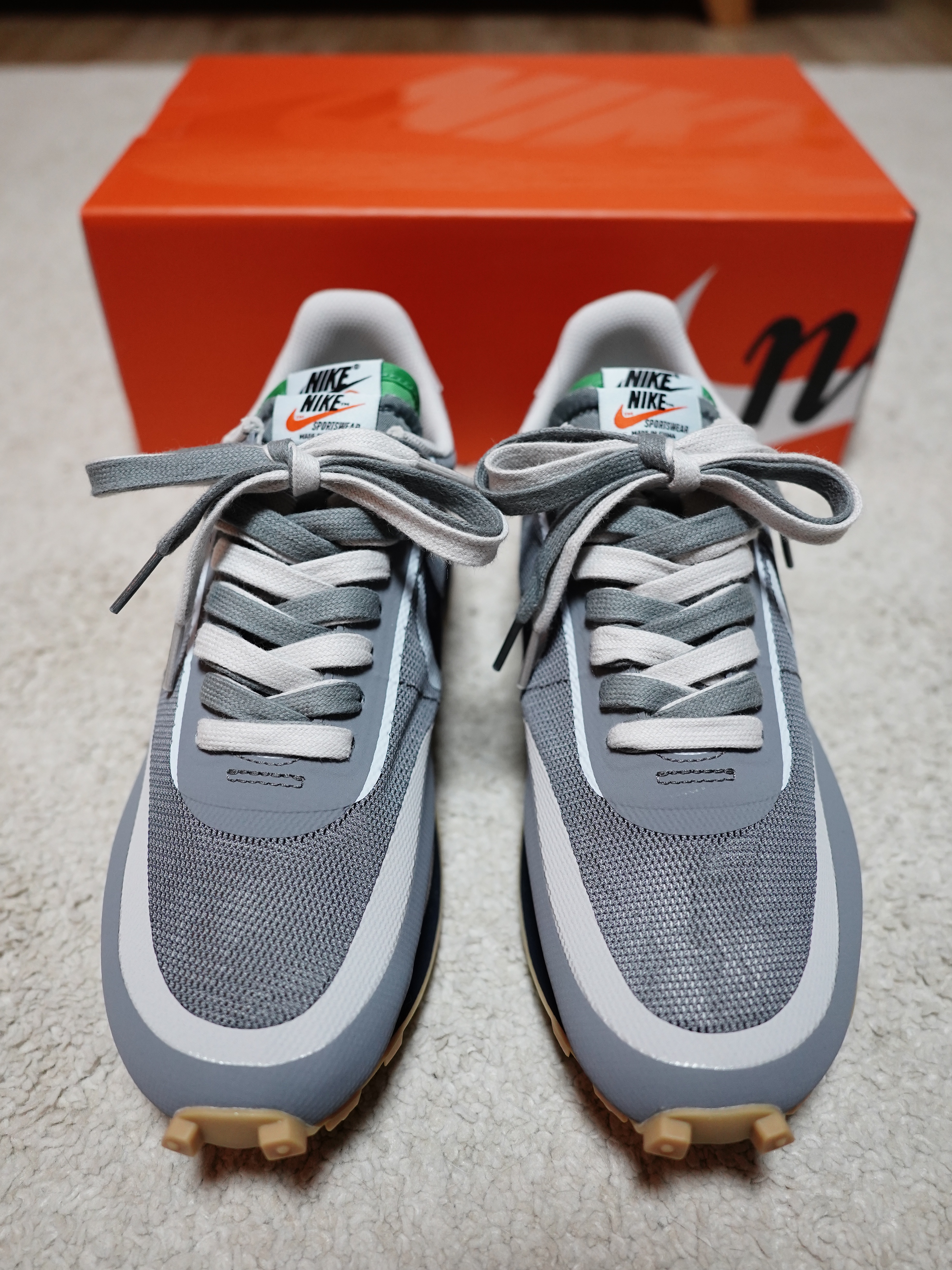 Nike x Sacai x Clot LDWaffle Cool Grey 착용 스타일 - 3
