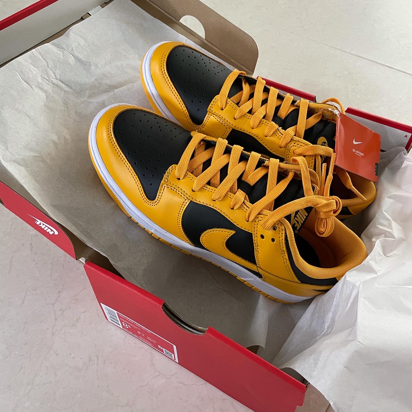 Nike Dunk Low Retro Championship Goldenrod 착용 스타일