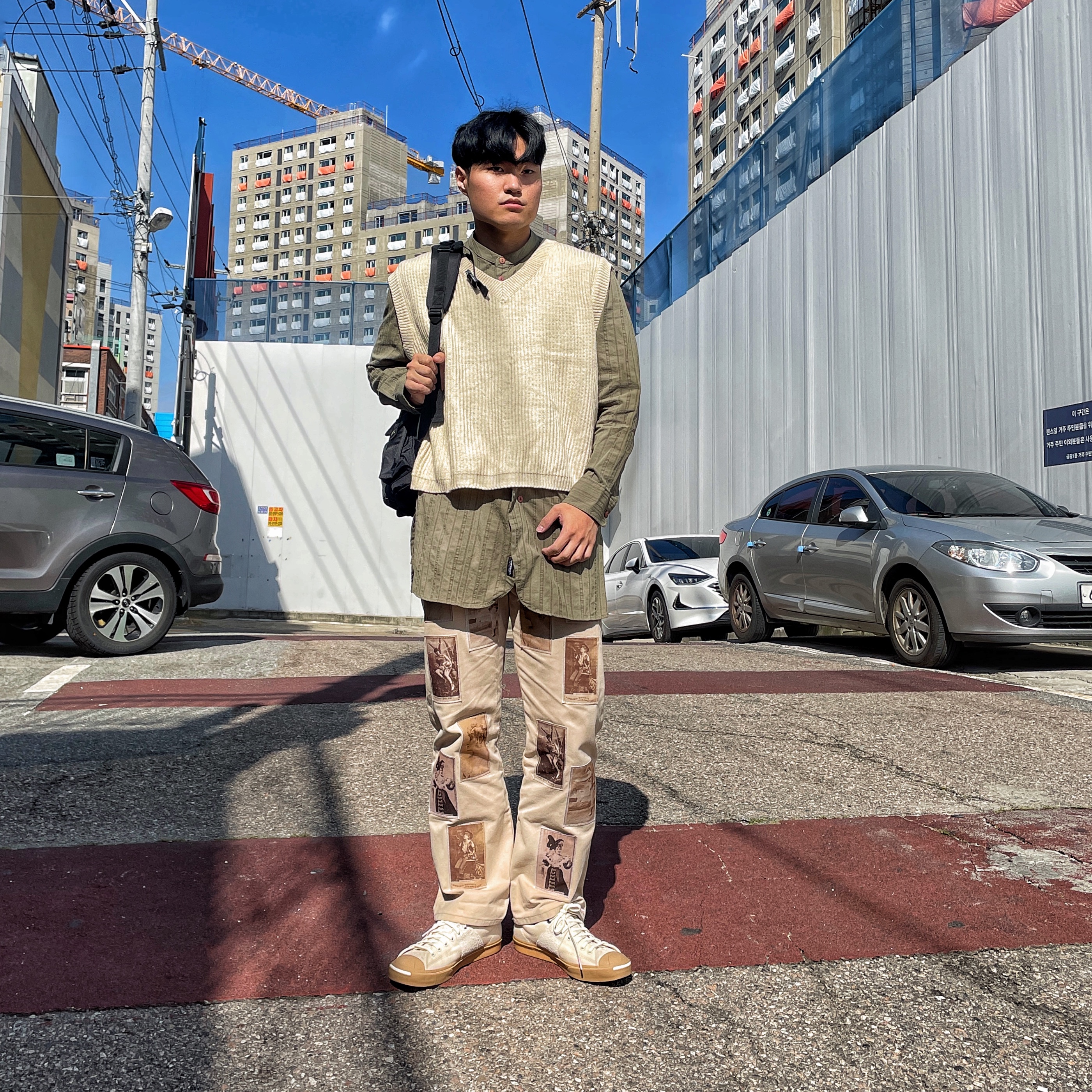 Converse x Todd Snyder Jack Purcell Ox Egret 착용 스타일
