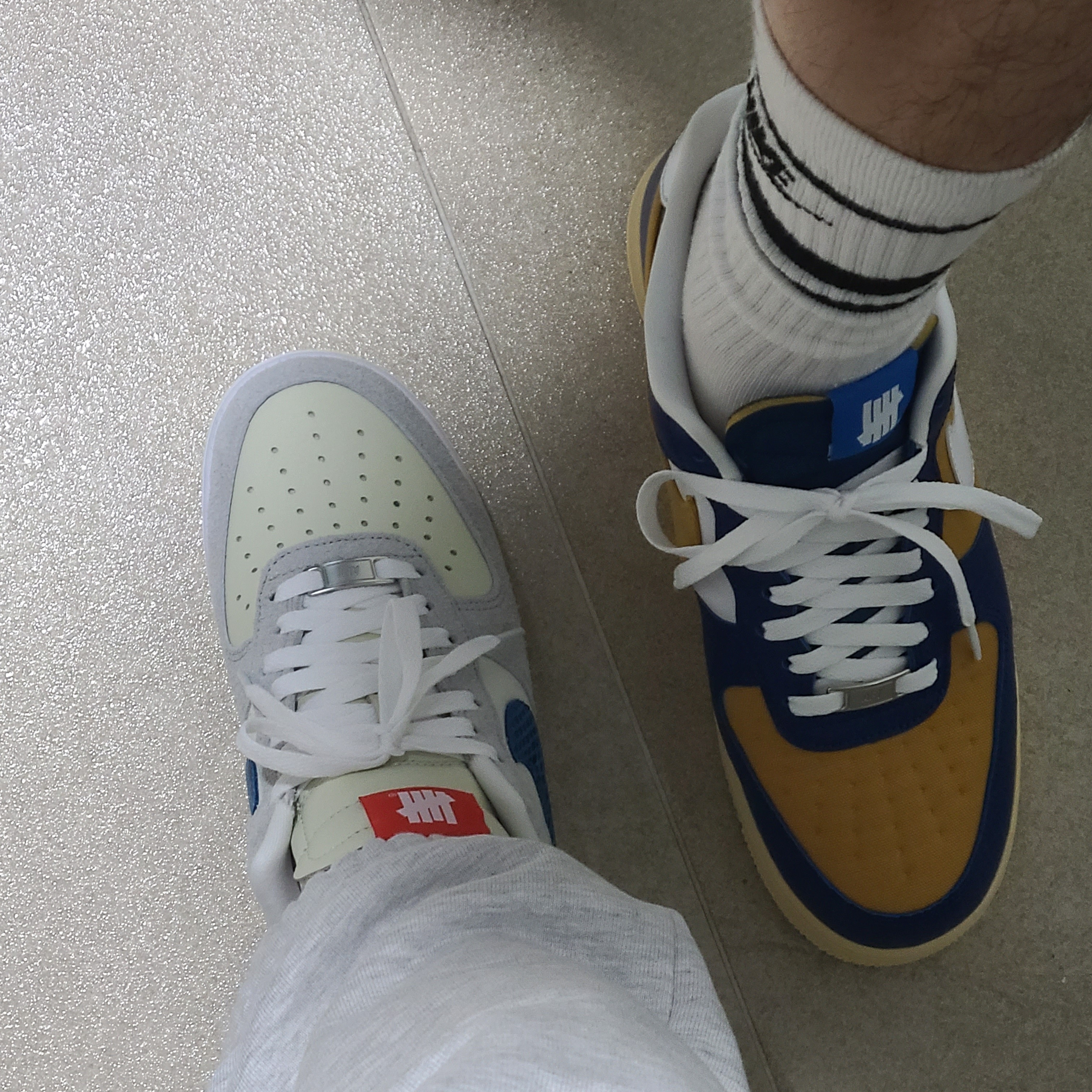 Nike x Undefeated Air Force 1 Low SP 5 On It Court Blue, Nike x Undefeated Air Force 1 Low SP 5 On It 착용 스타일 - 2