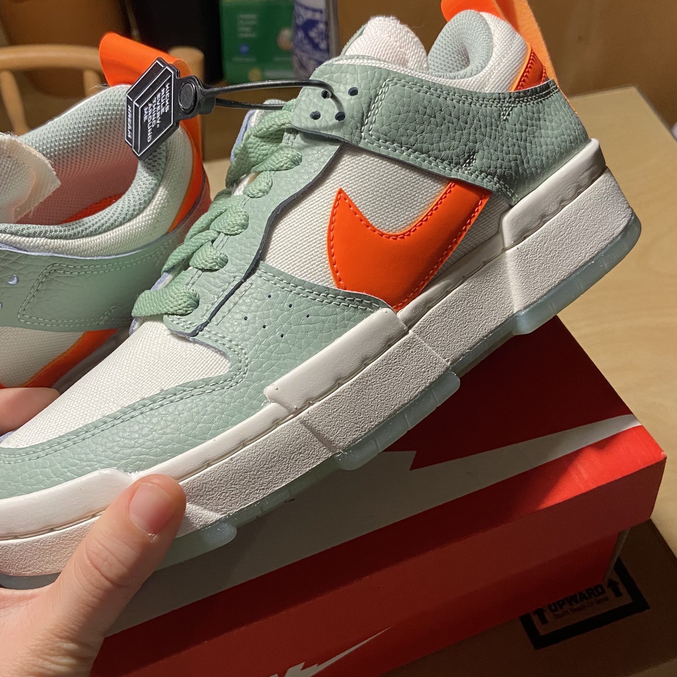(W) Nike Dunk Low Disrupt Sea Glass 착용 스타일 - 5