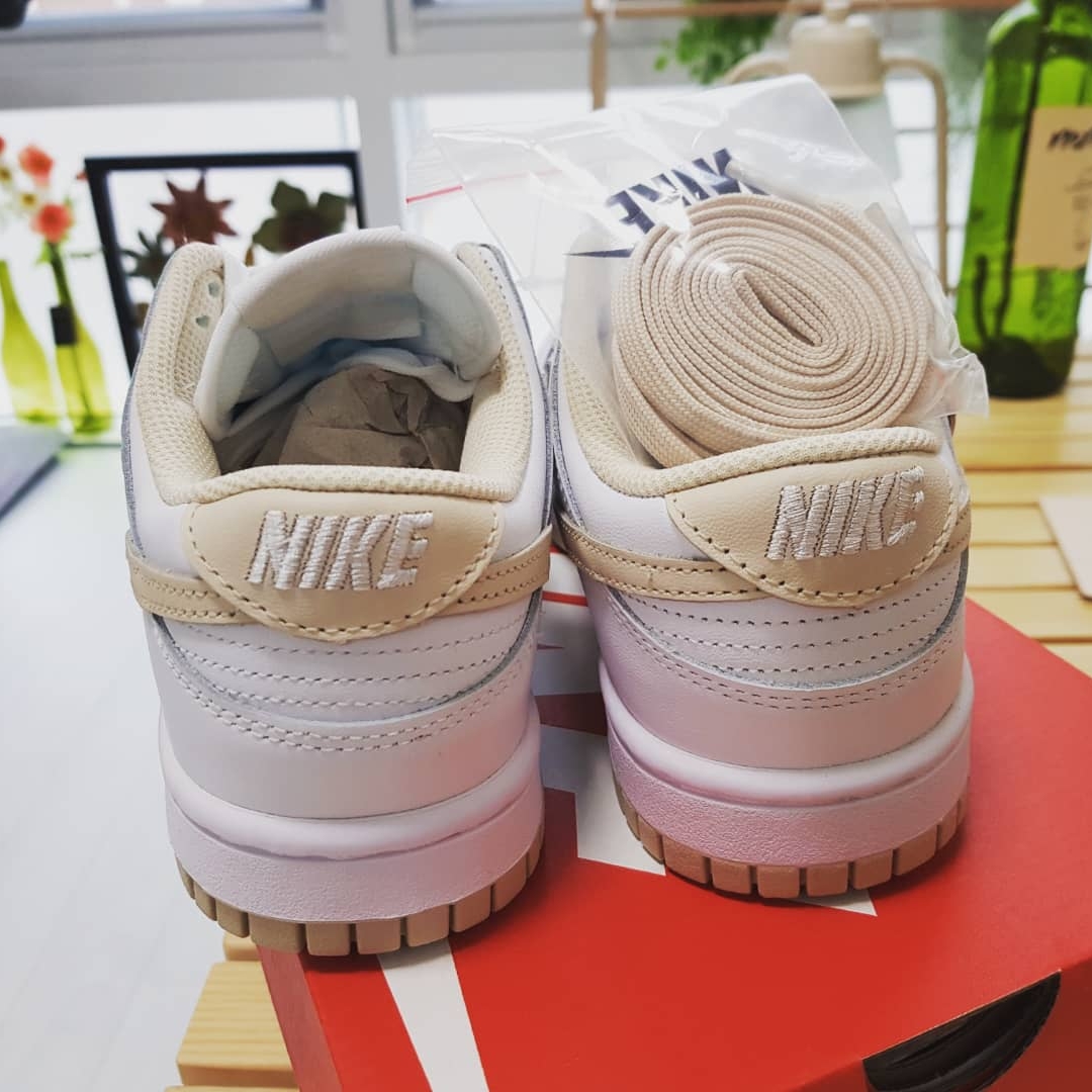 (W) Nike Dunk Low Pearl White 착용 스타일 - 4