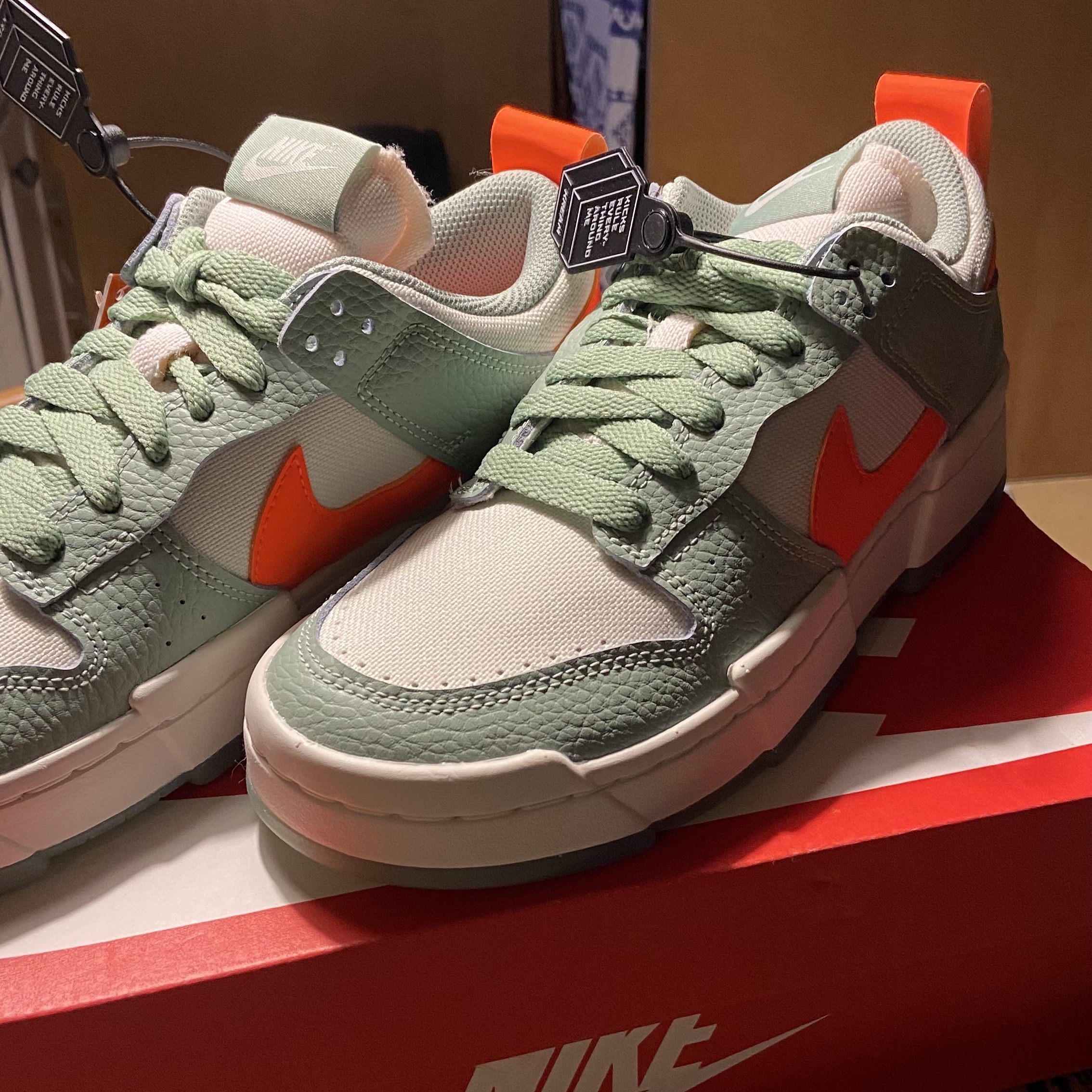 (W) Nike Dunk Low Disrupt Sea Glass 착용 스타일 - 4