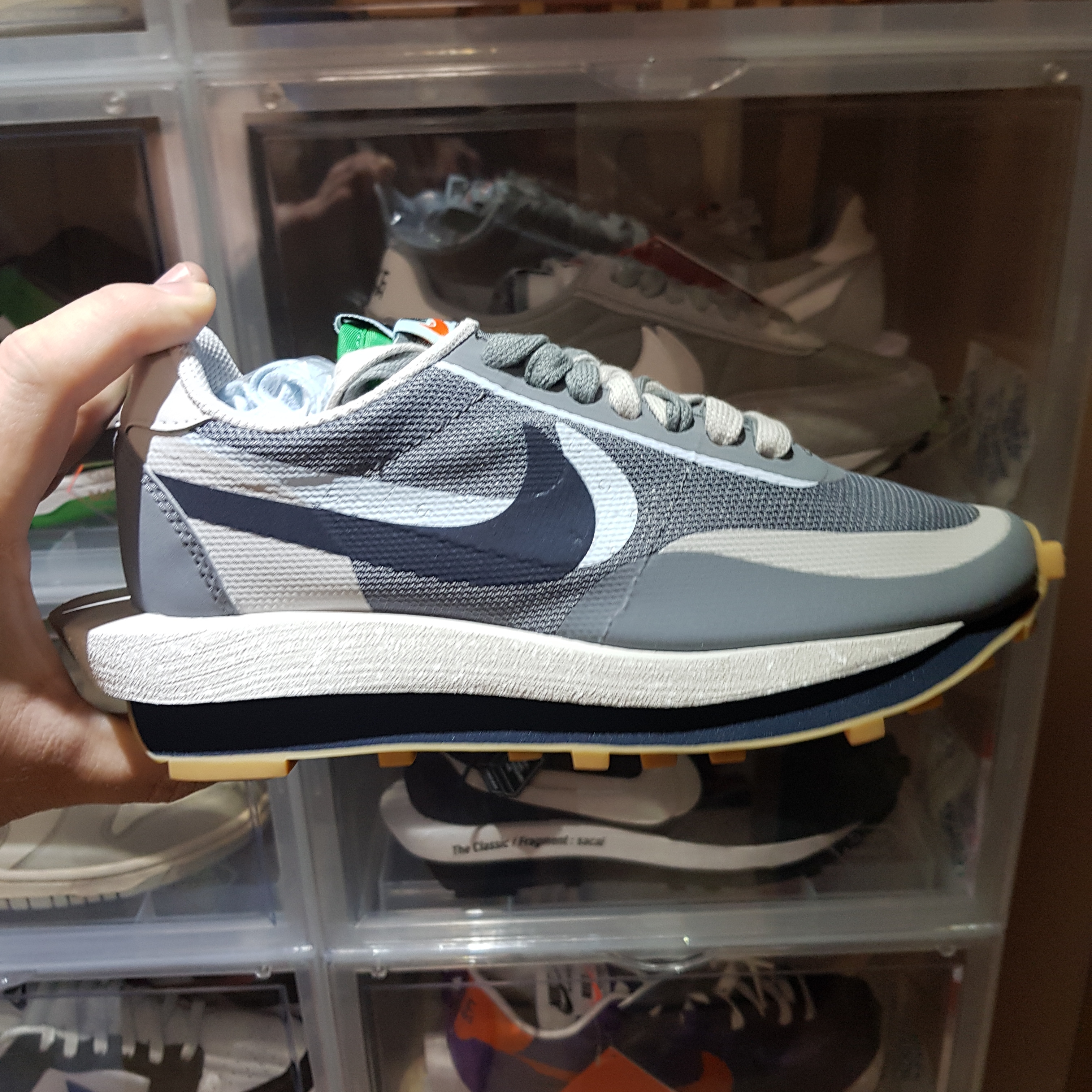 Nike x Sacai x Clot LDWaffle Cool Grey 착용 스타일
