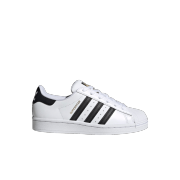 (J) Adidas Superstar J White Black