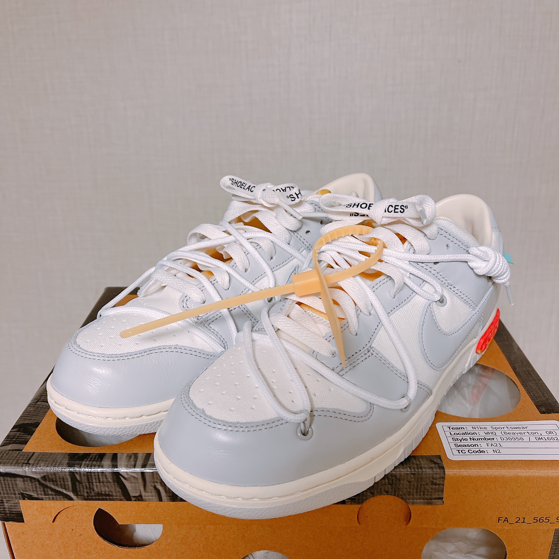 Nike x Off-White Dunk Low The 50 - Lot 46 착용 스타일 - 1