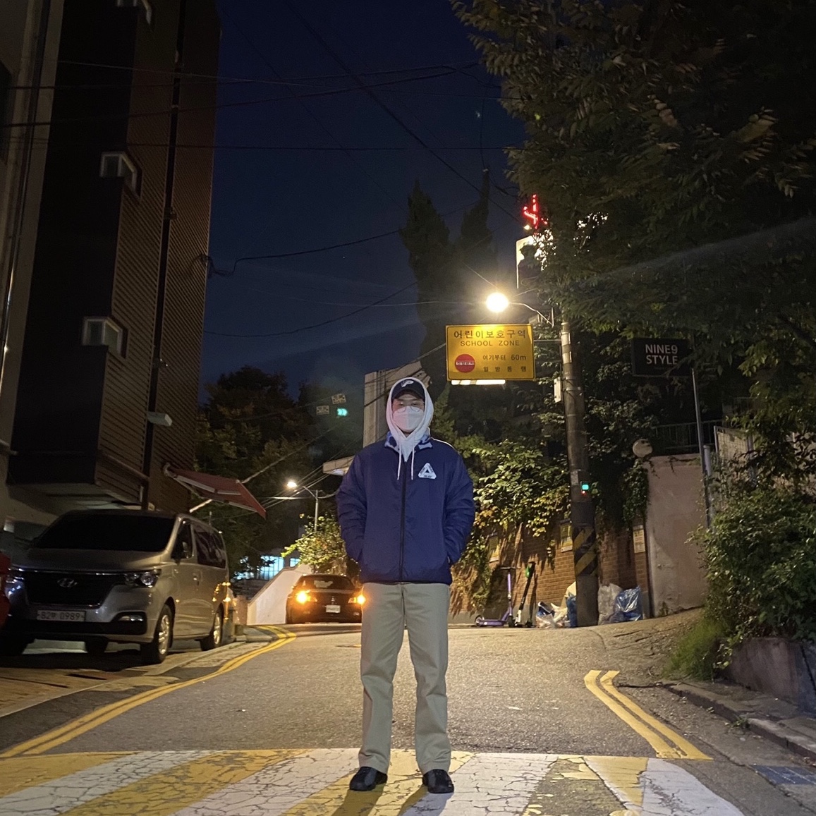 Palace Mirage Reversible Fleece Jacket Blue - 21FW, Jordan 13 Retro Black Cat 착용 스타일 - 1