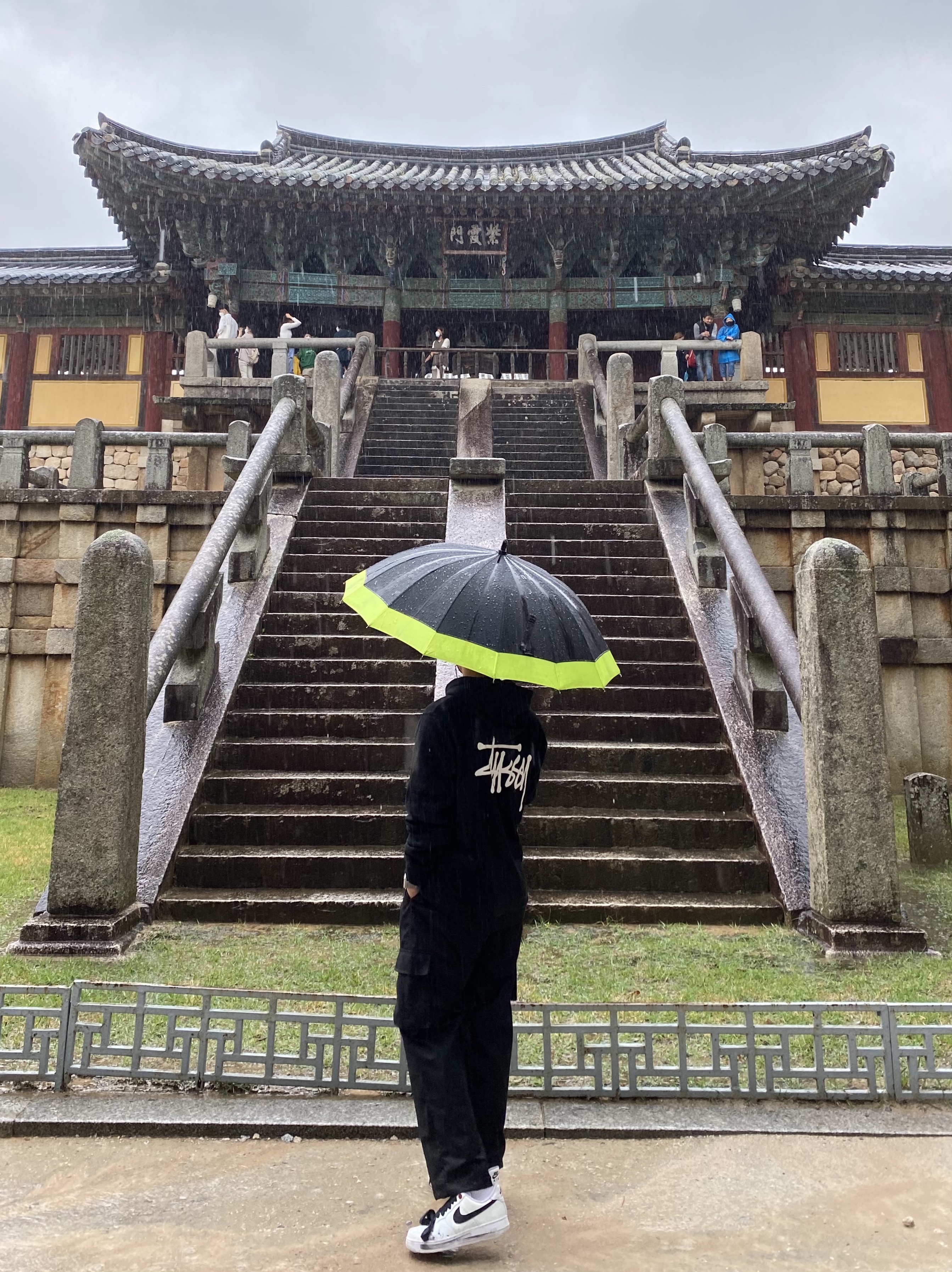 Nike x Peaceminusone Air Force 1 Low Para-Noise 2.0, Stussy Basic Stussy Hoodie Black 2021 착용 스타일