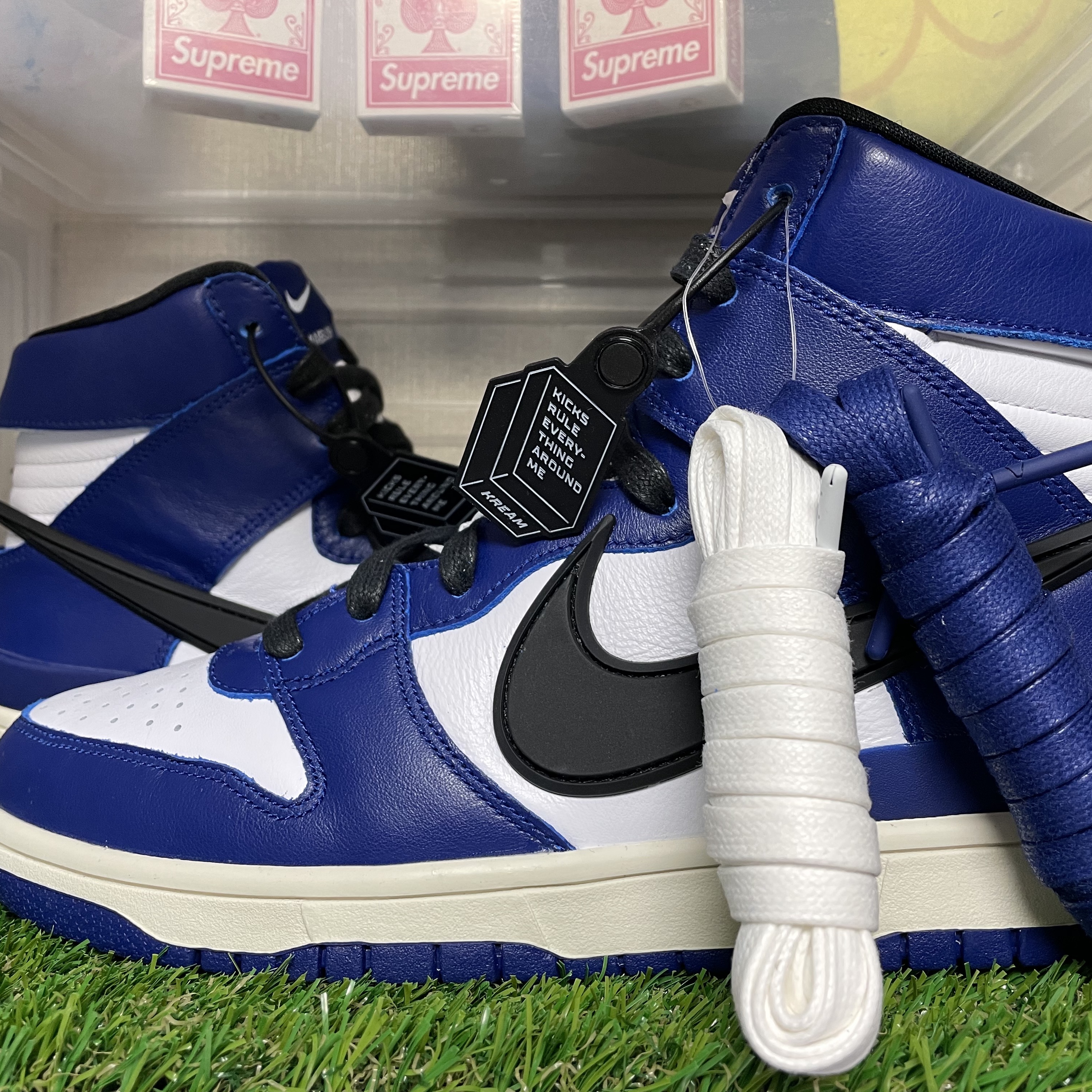 Nike x Ambush Dunk High Deep Royal Blue 착용 스타일 - 1
