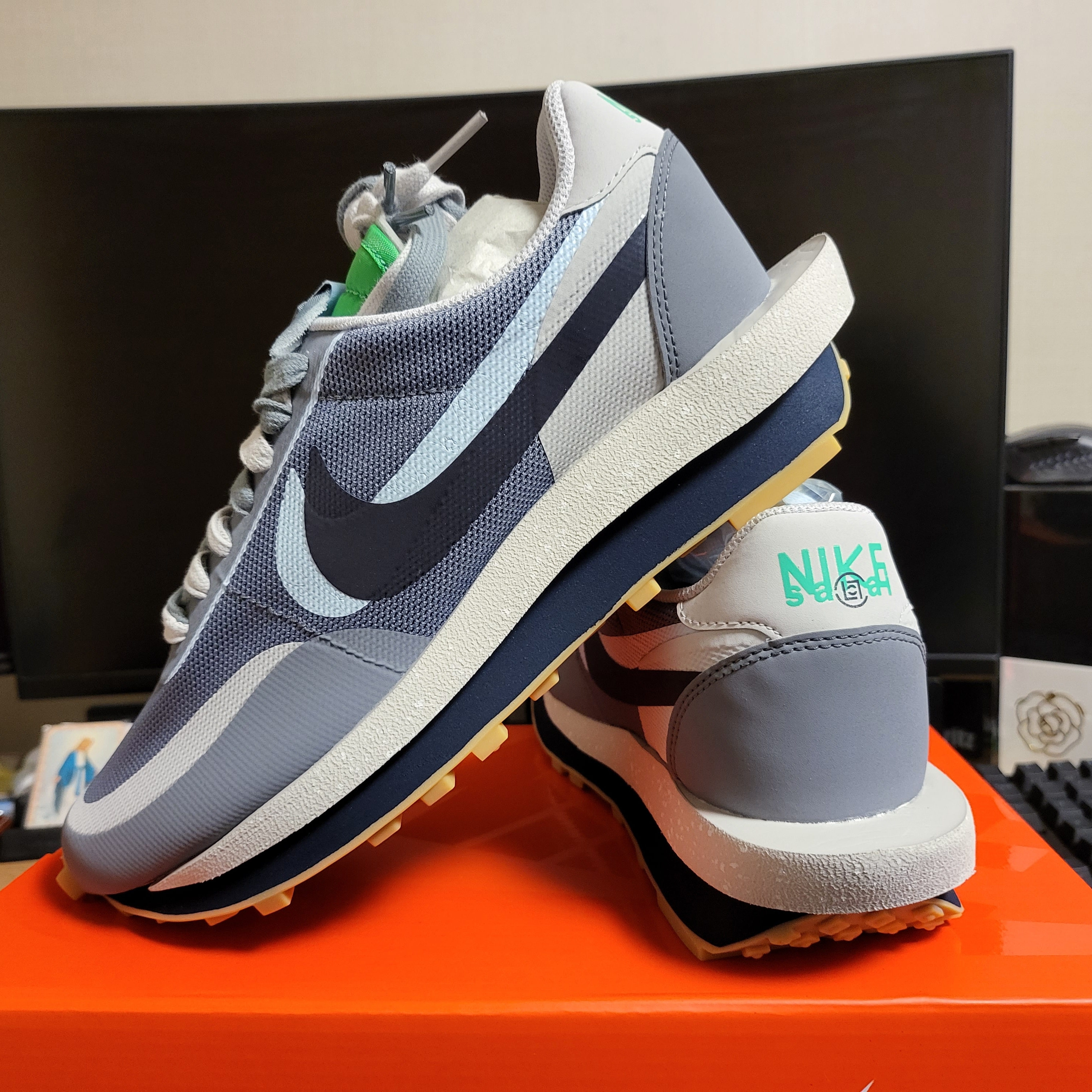 Nike x Sacai x Clot LDWaffle Cool Grey 착용 스타일