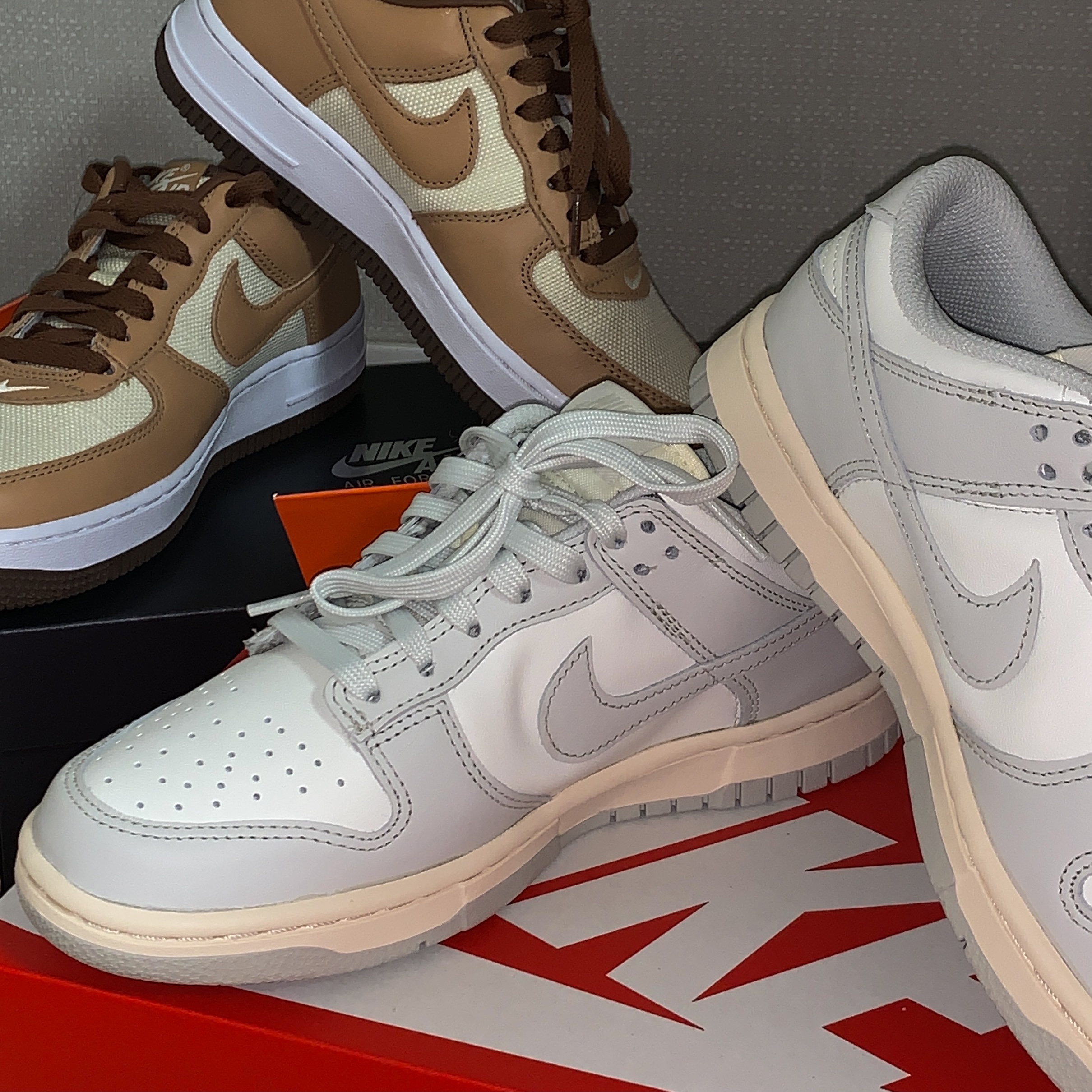 (W) Nike Dunk Low Light Bone 착용 스타일 - 2