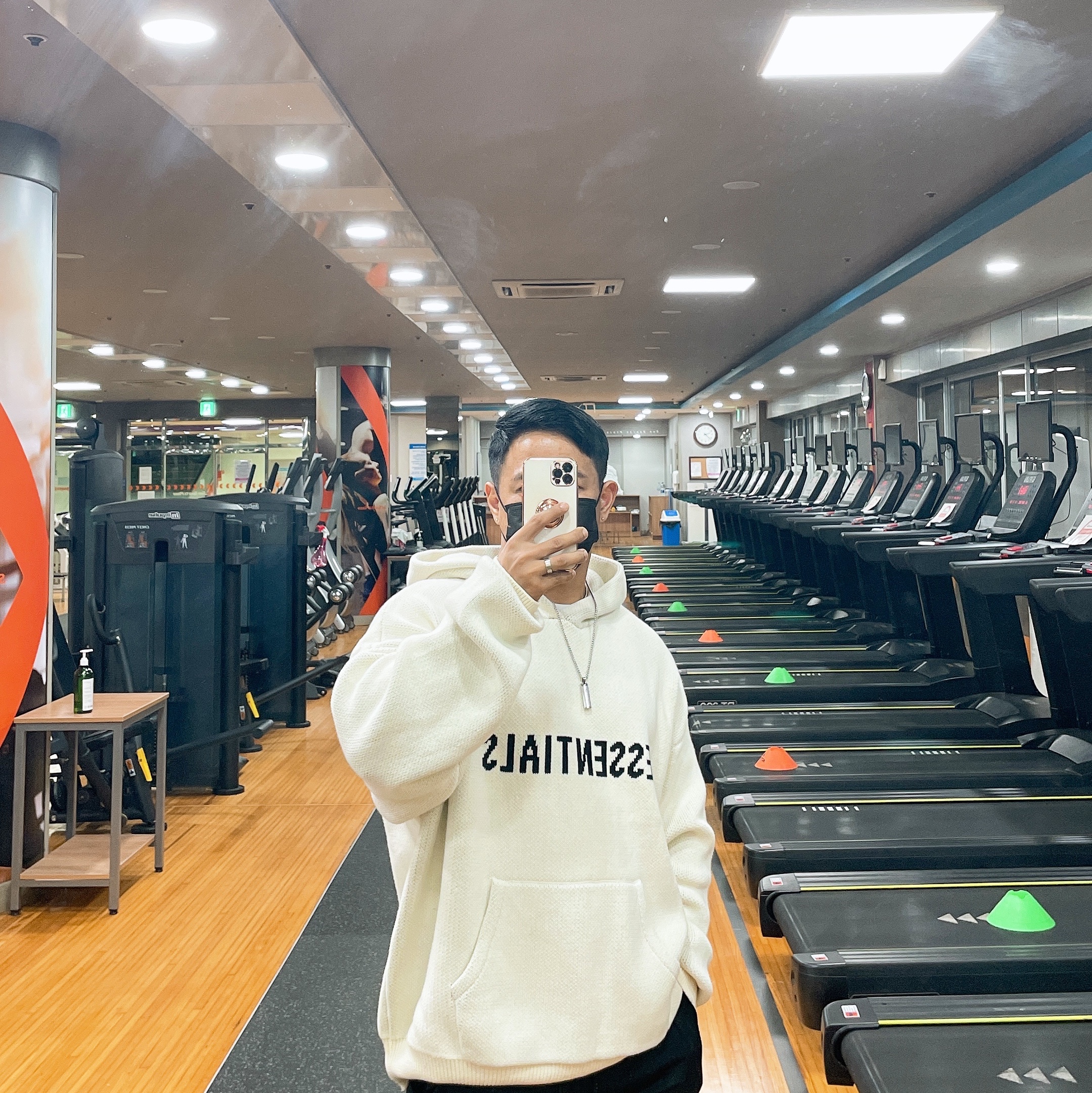 Essentials Knit Pullover Hoodie Cream - 21SS 착용 스타일
