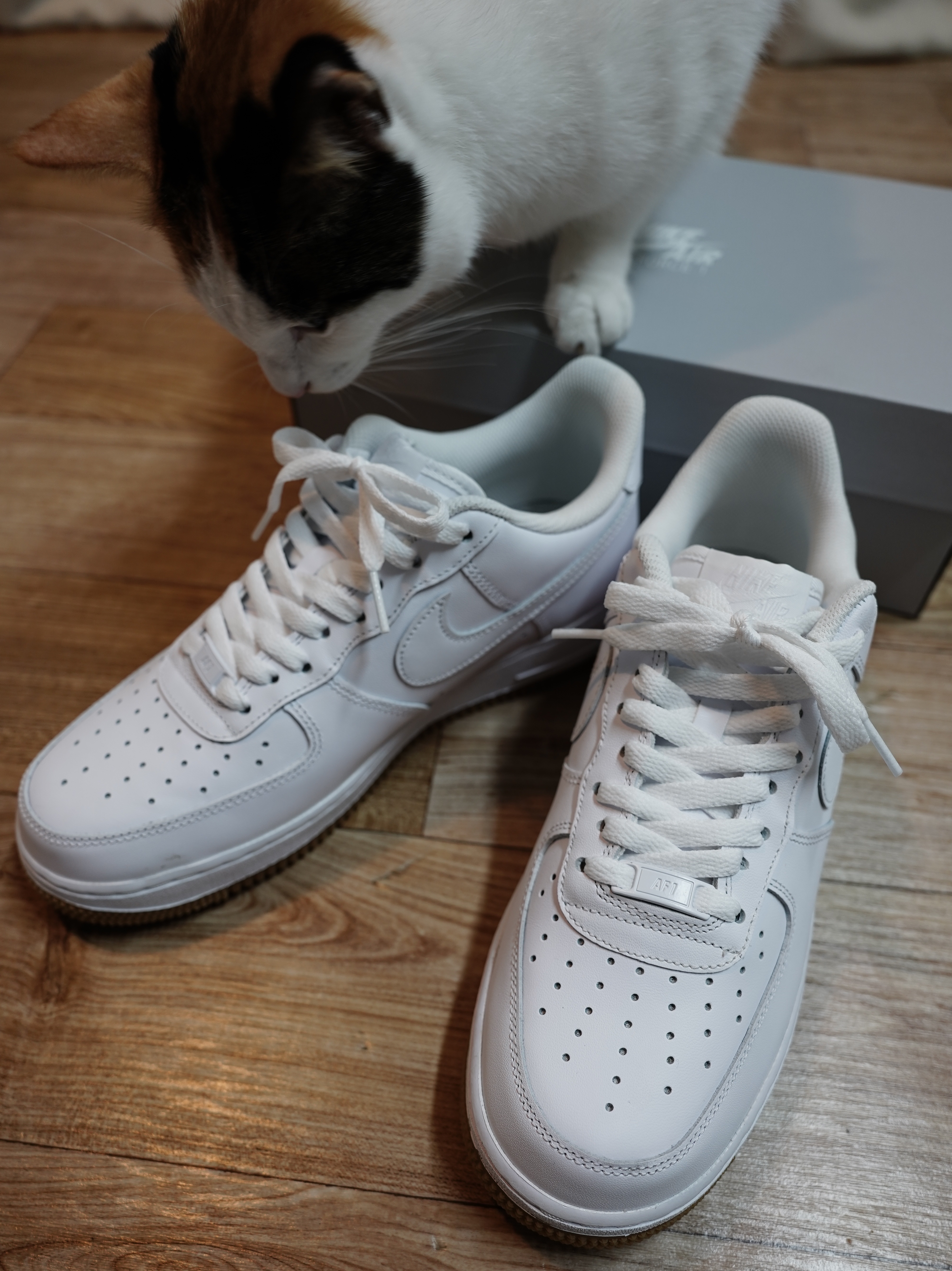 Nike Air Force 1 '07 White Gum Light Brown 착용 스타일 - 4