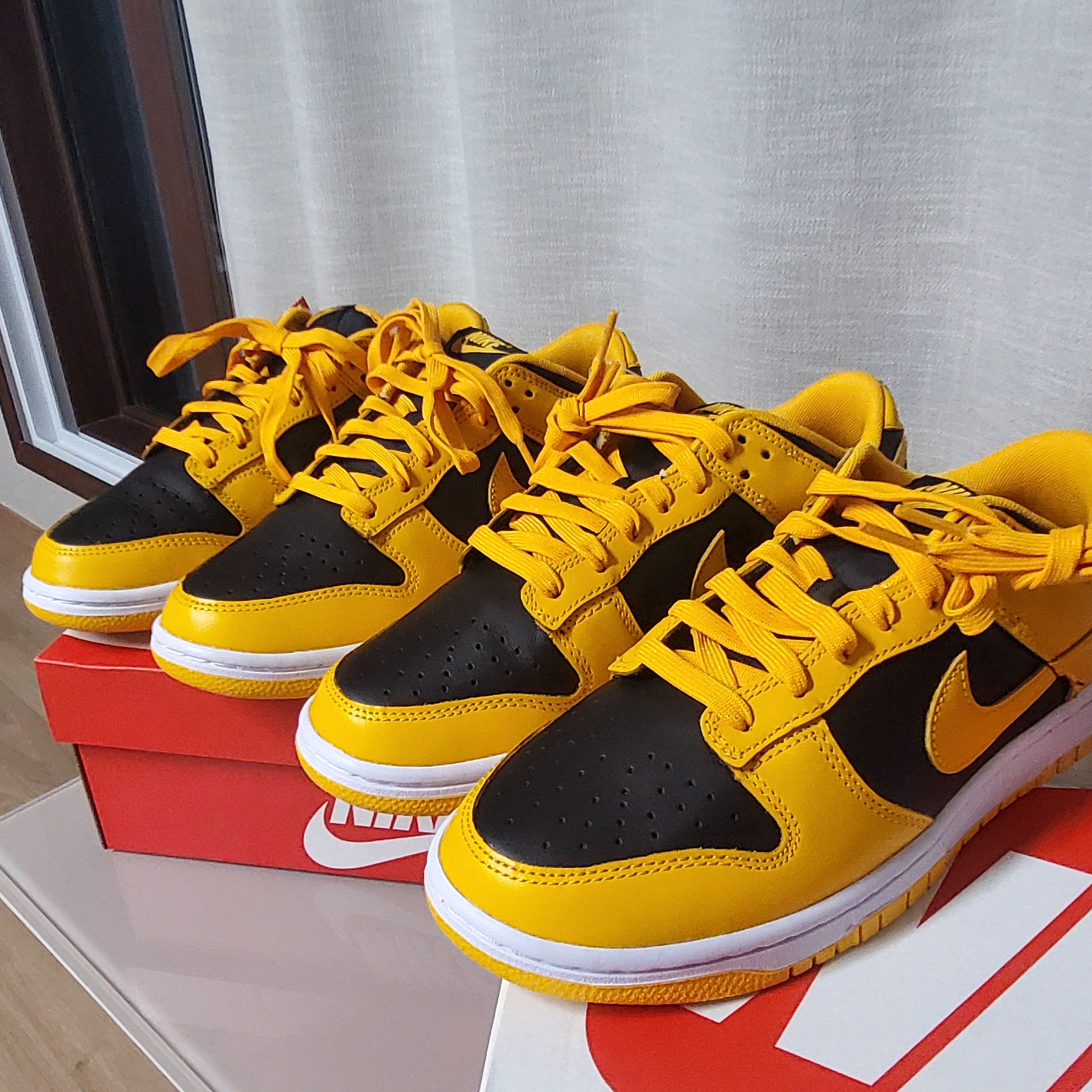 Nike Dunk Low Retro Championship Goldenrod 착용 스타일