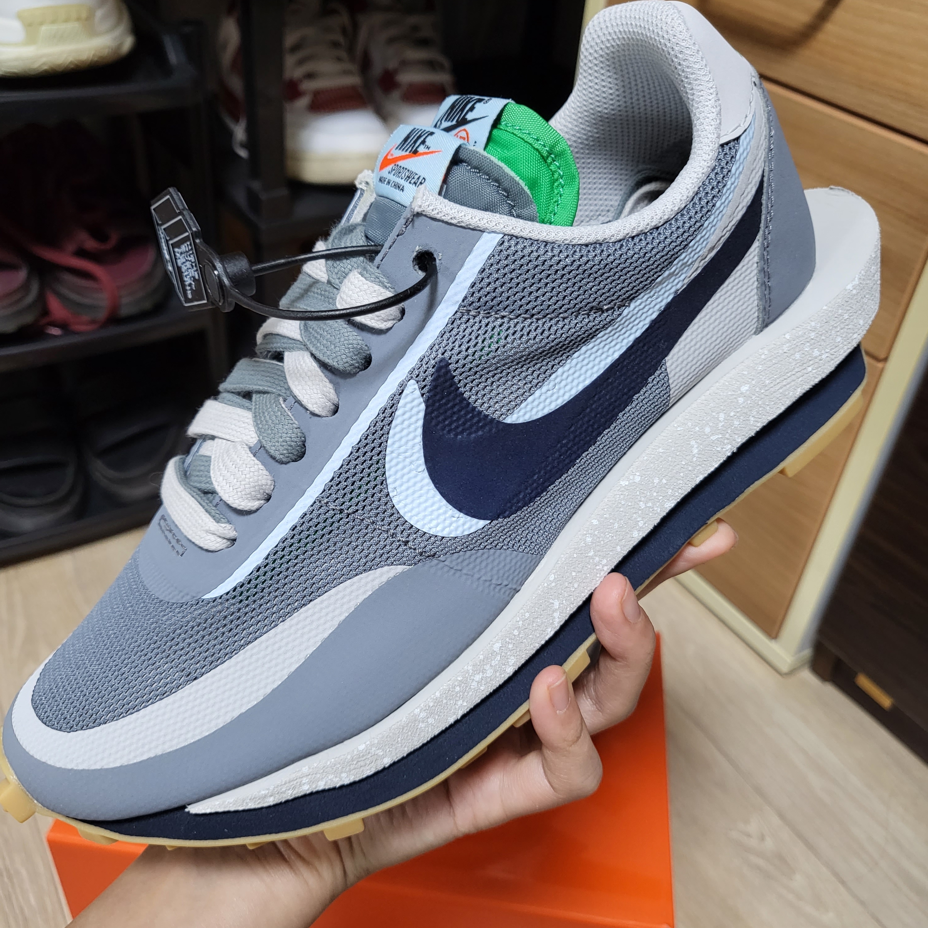 Nike x Sacai x Clot LDWaffle Cool Grey 착용 스타일