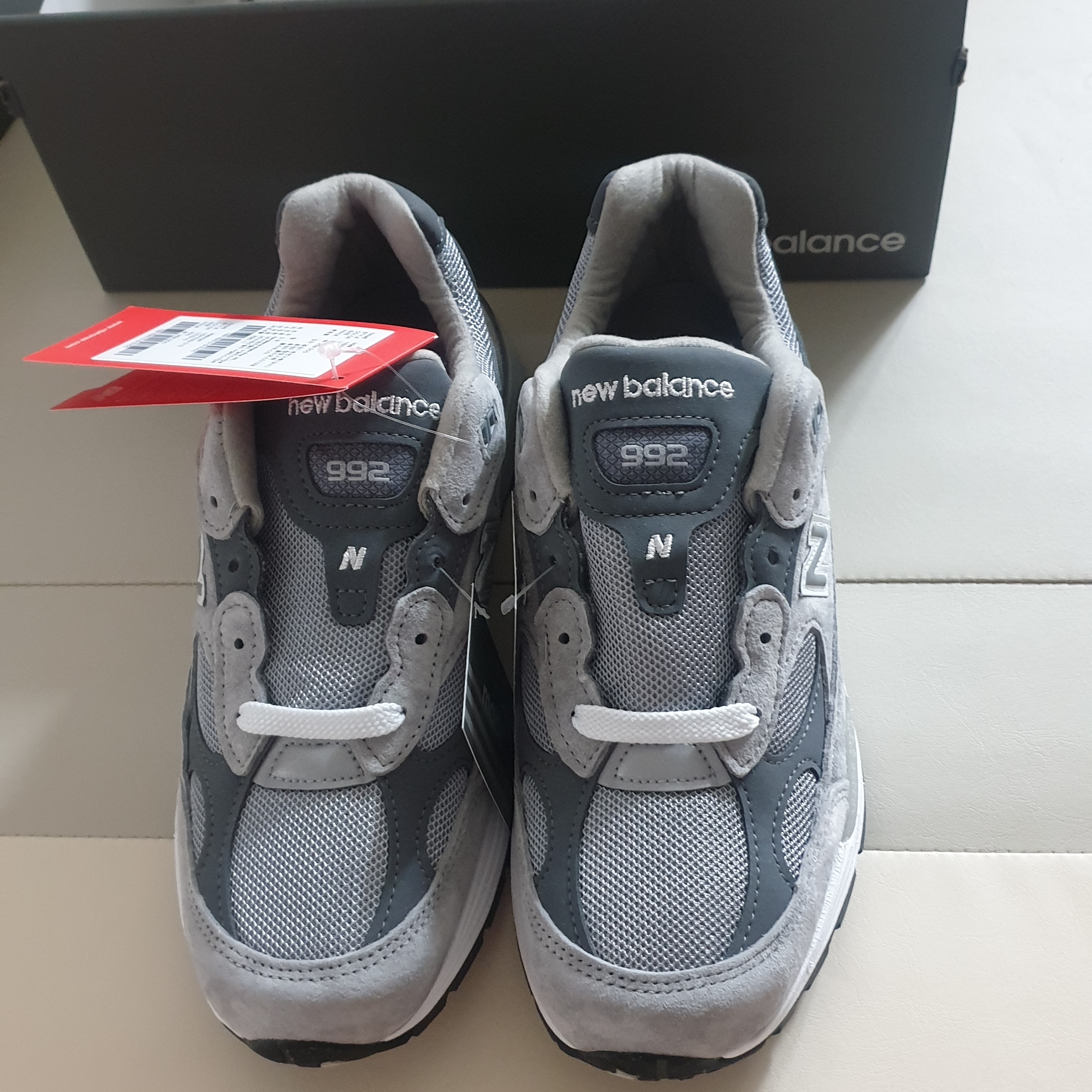 New Balance 992 Made in USA Grey - D Standard 착용 스타일 - 1