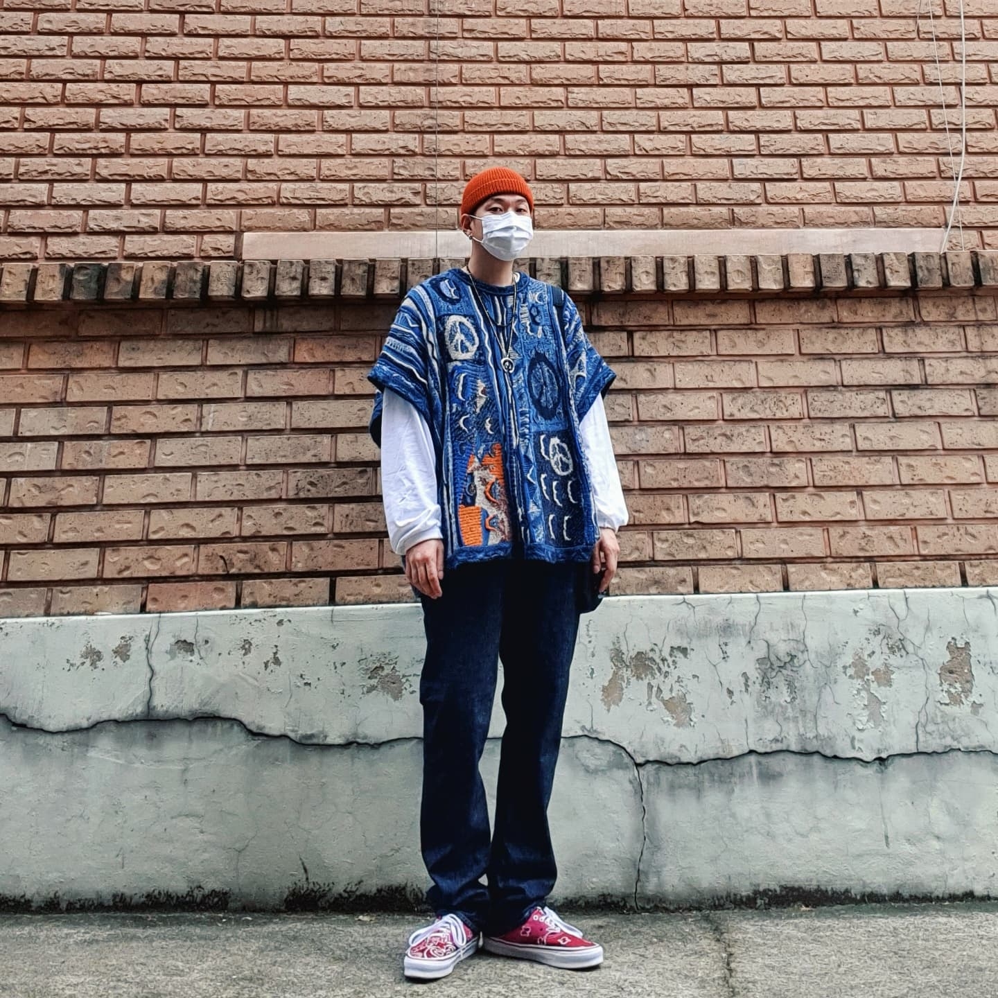 Vans Vault x Bedwin & The Heartbreakers OG Authentic LX Multi-Color-Red 착용 스타일 - 1