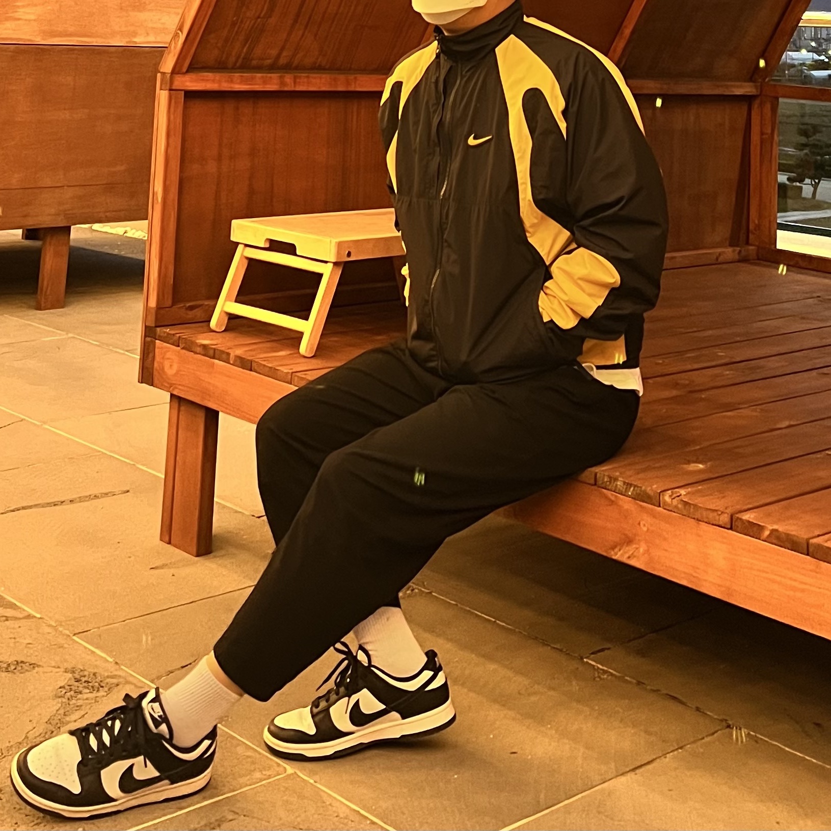 Nike x Drake Nocta Essential Track Jacket - US/EU, Nike Dunk Low Retro Black 착용 스타일