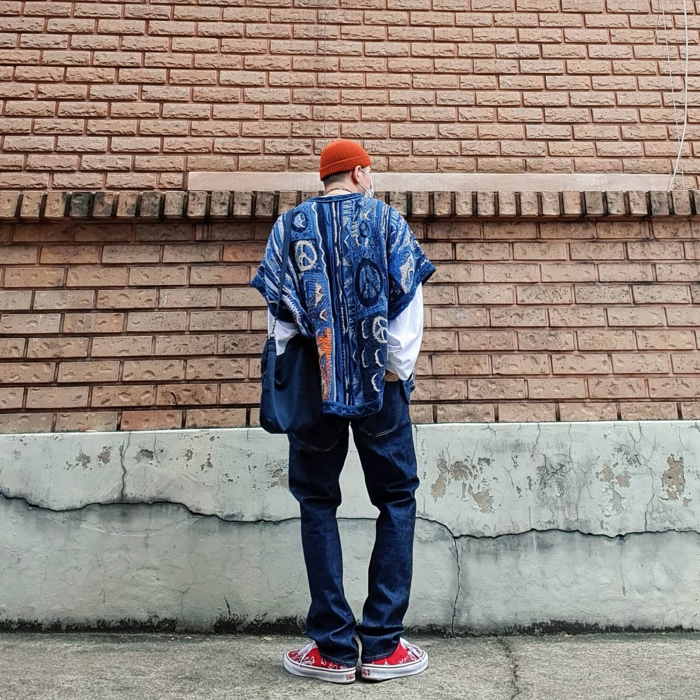 Vans Vault x Bedwin & The Heartbreakers OG Authentic LX Multi-Color-Red 착용 스타일 - 2