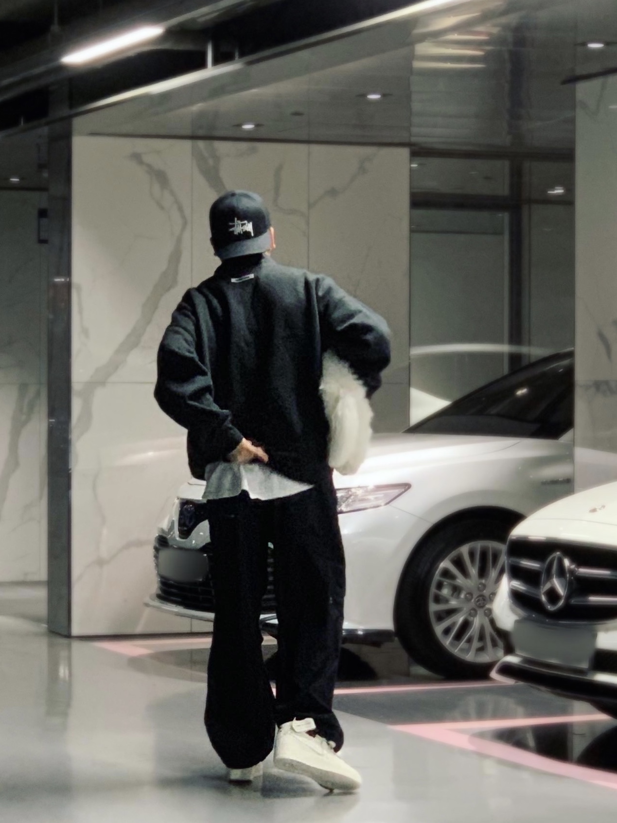 Nike x Comme des Garcons Homme Plus Air Force Mid White, Essentials Pull-Over Mockneck Sweatshirt Black 2020 착용 스타일 - 1